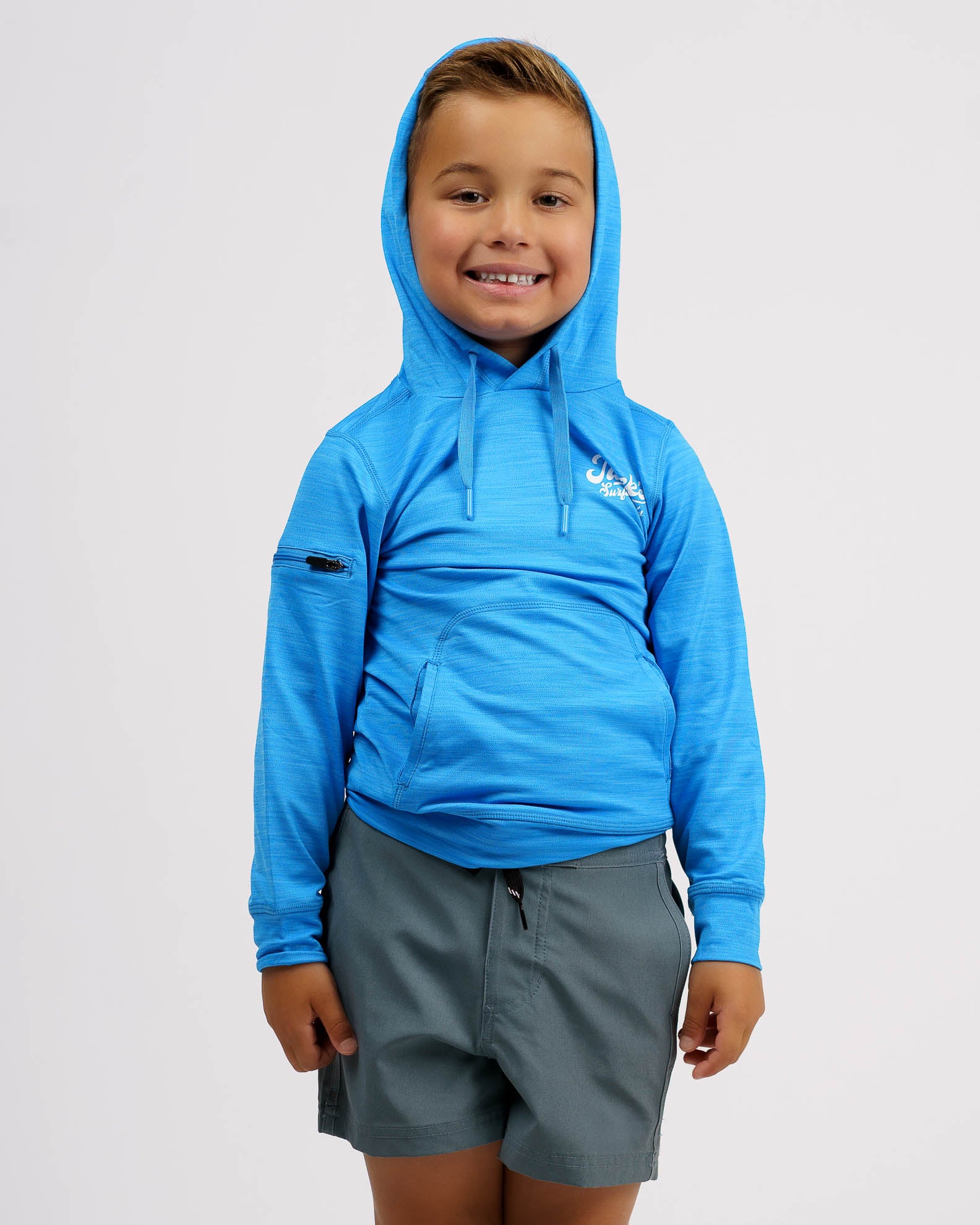 Kid's (2-7) Helm L/S Hooded Fitness T-Shirt - Image 3