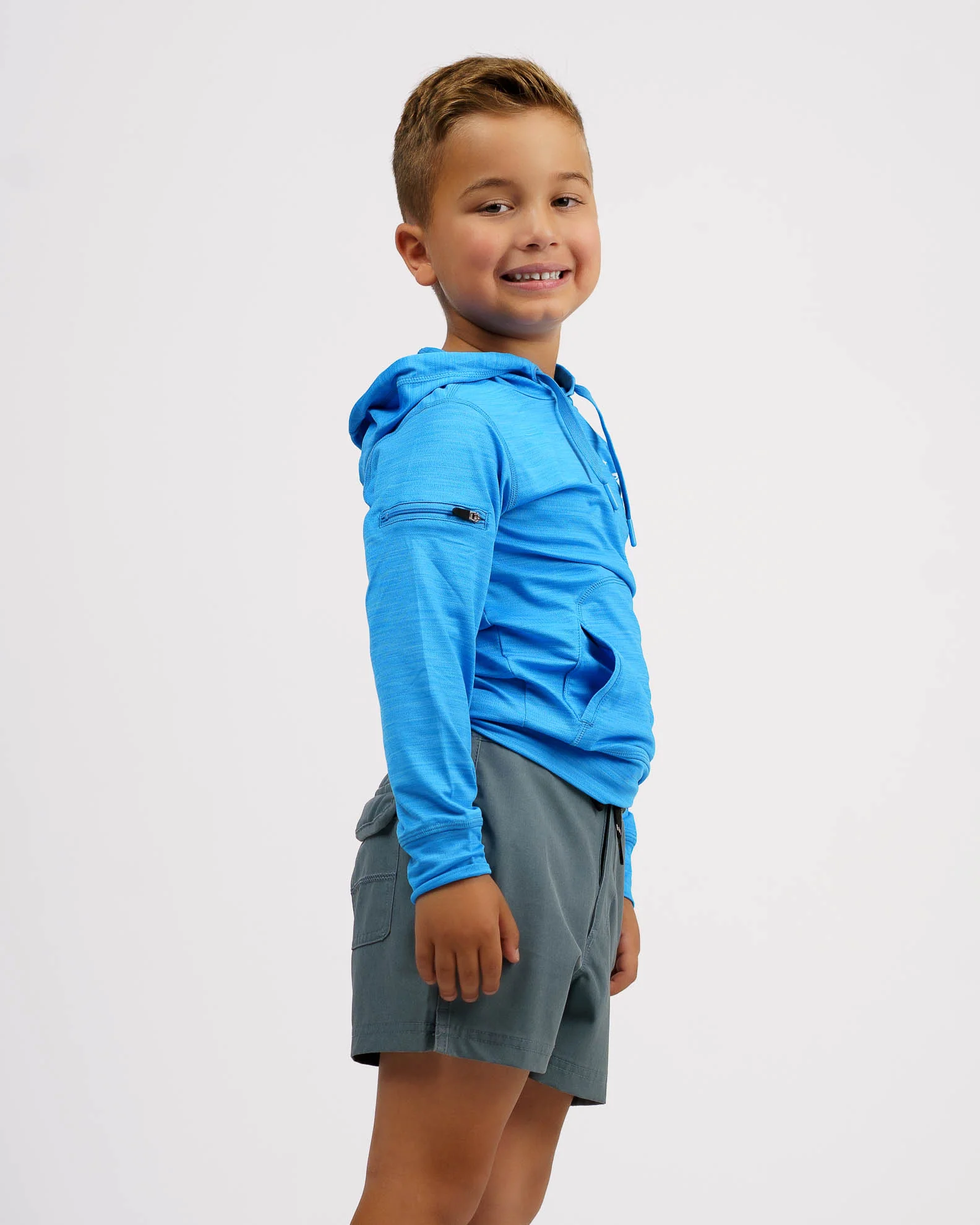 Kid's (2-7) Helm L/S Hooded Fitness T-Shirt - Image 4