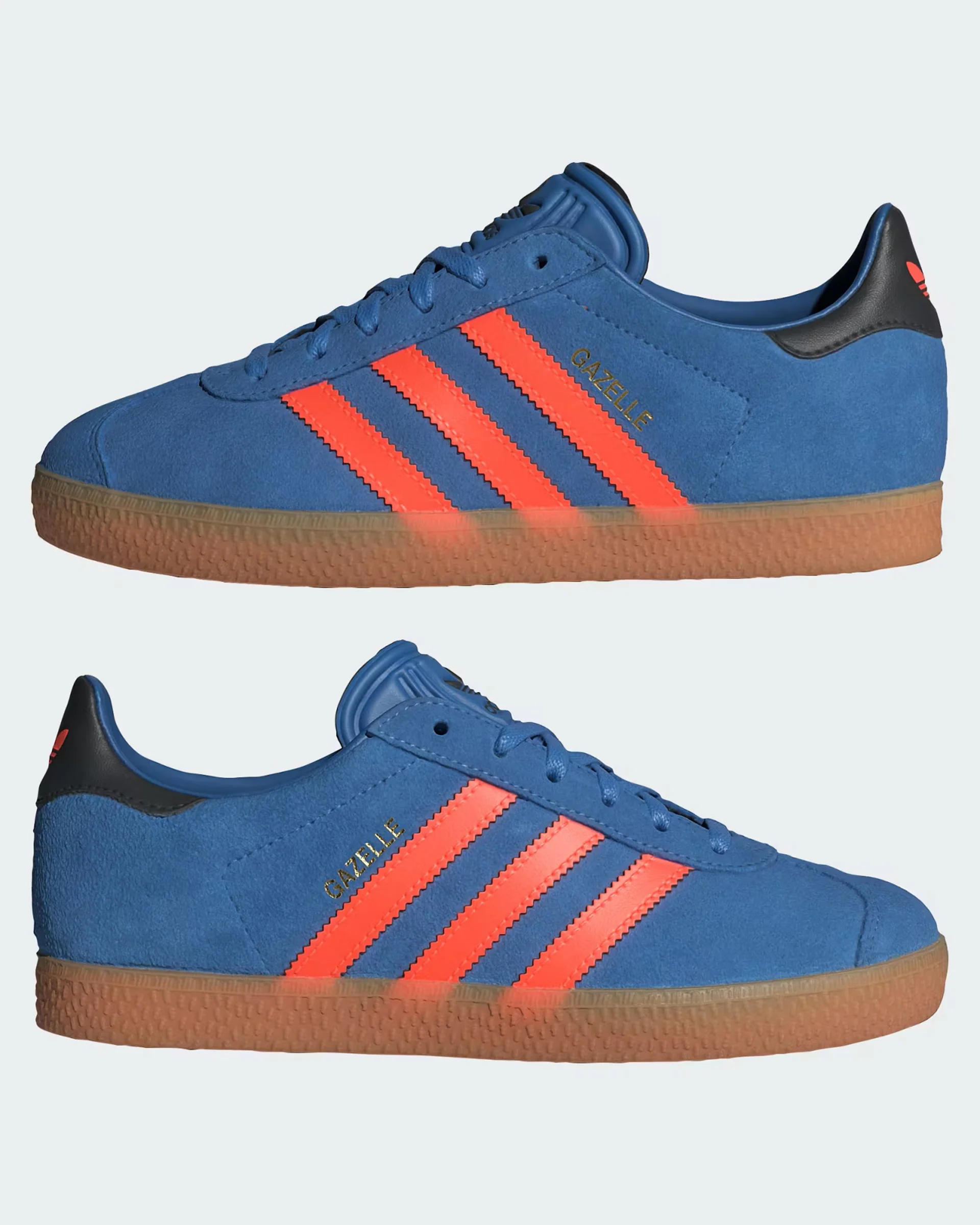 Kids (8-16) Gazelle Shoes - Focus Blue/Solar Orange/Core Black - Image 7