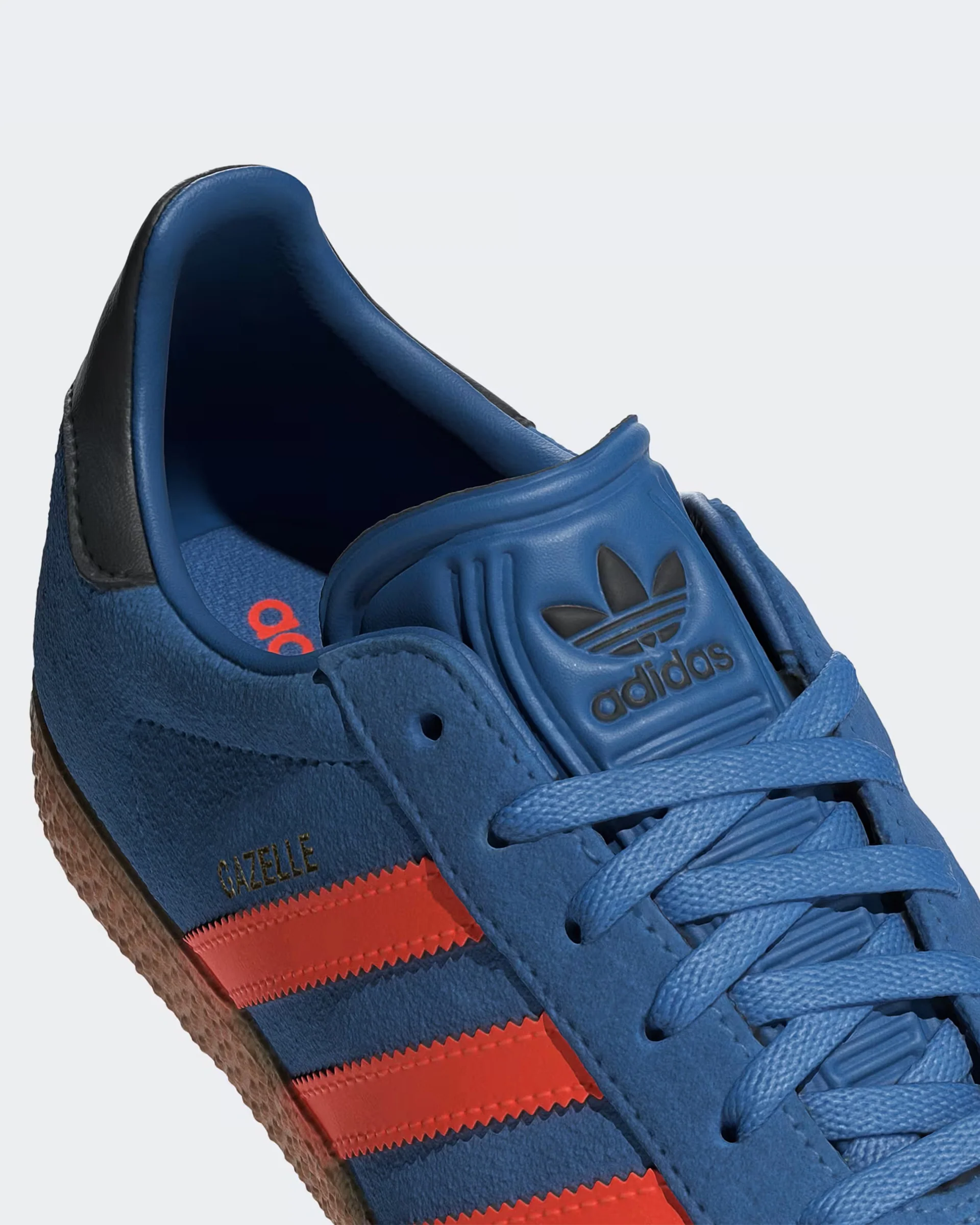 Kids (8-16) Gazelle Shoes - Focus Blue/Solar Orange/Core Black - Image 8
