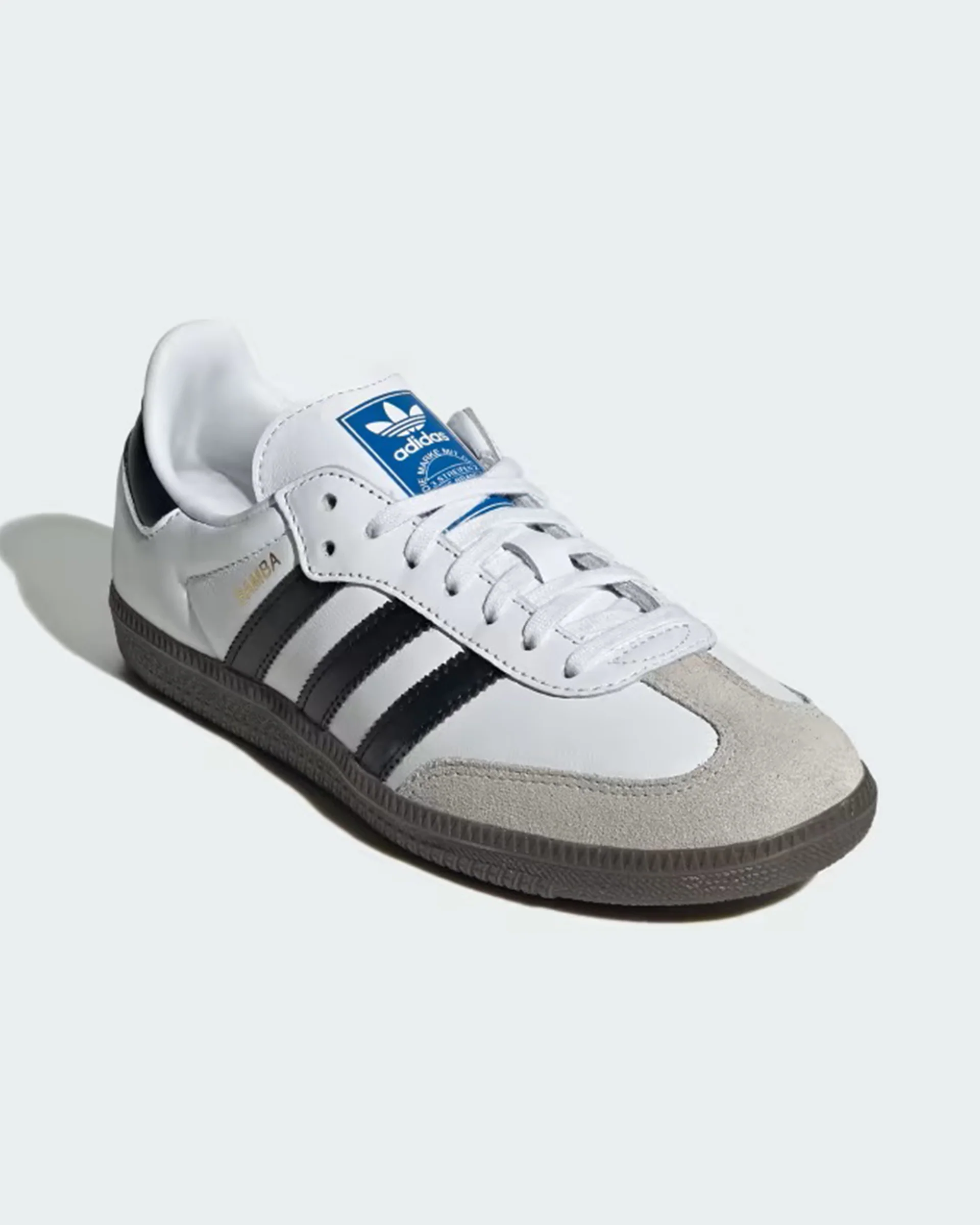 Kids (8-16) Samba OG Shoes - Cloud White/Core Black/Gum - Image 4