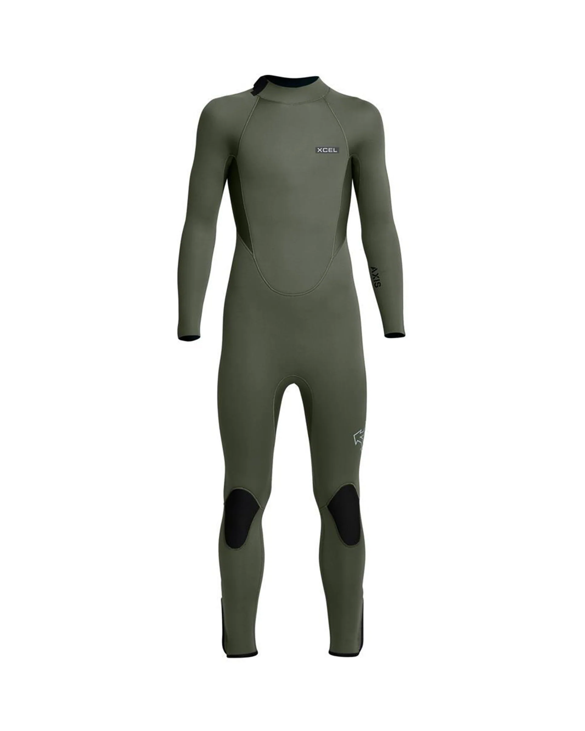 Kid's Axis Back Zip Full Wetsuit 3/2mm - Military Green