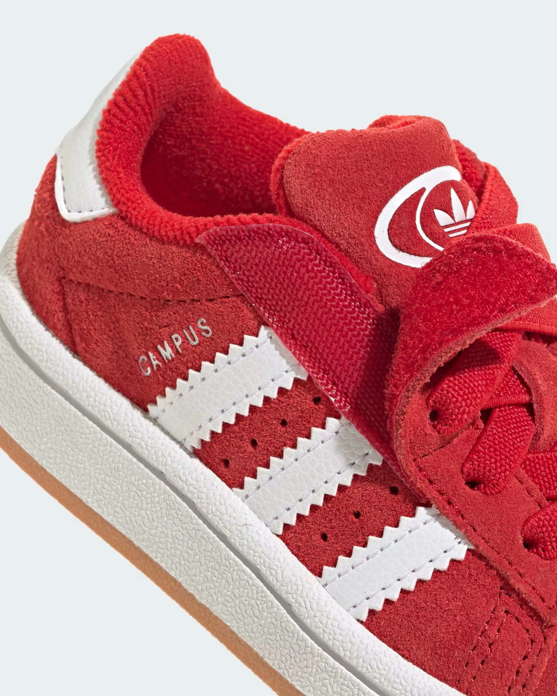 Kids Campus 00s Comfort Closure Elastic Lace Shoe - Better Scarlet/Cloud White/Better Scarlet - Image 10