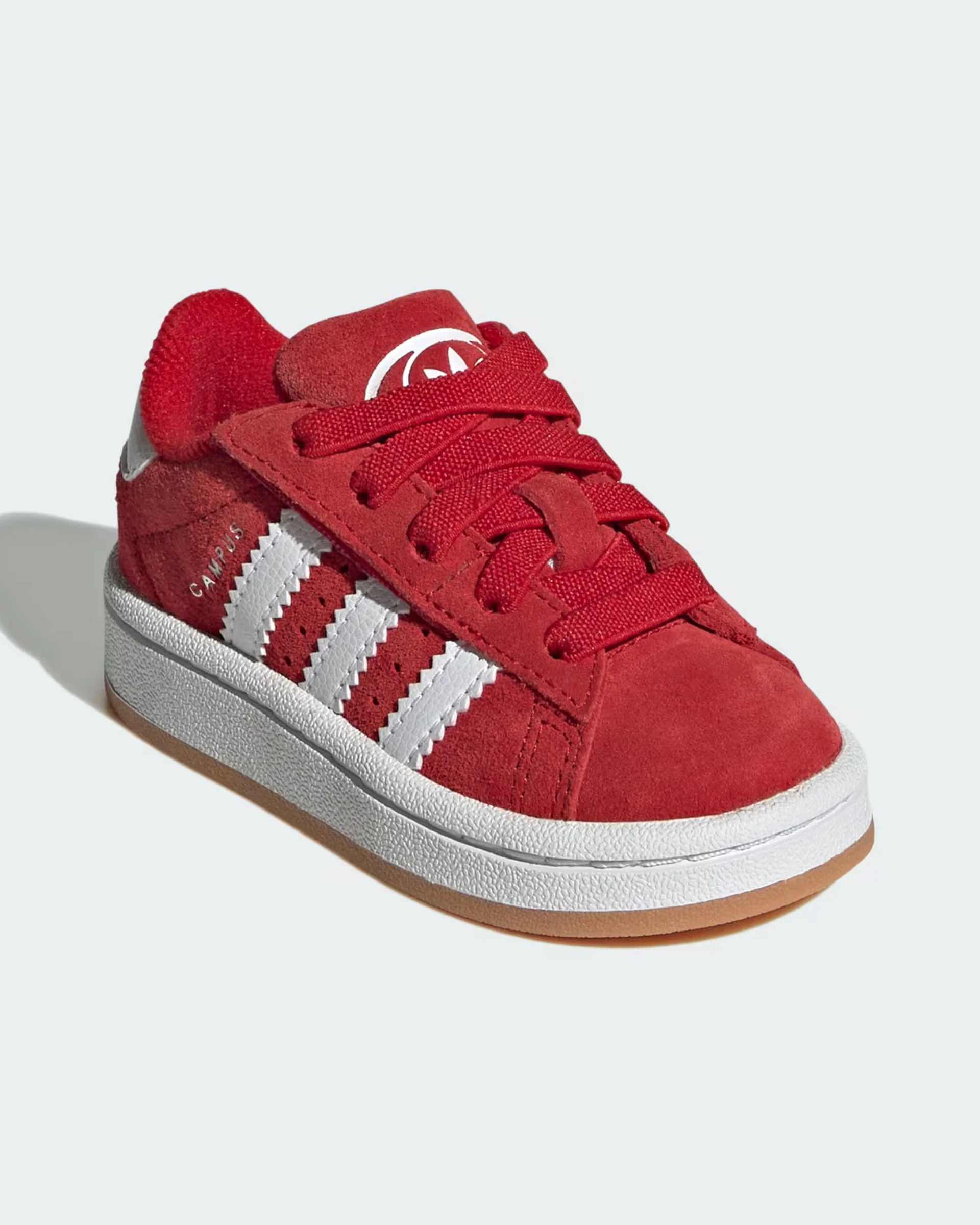 Kids Campus 00s Comfort Closure Elastic Lace Shoe - Better Scarlet/Cloud White/Better Scarlet - Image 4