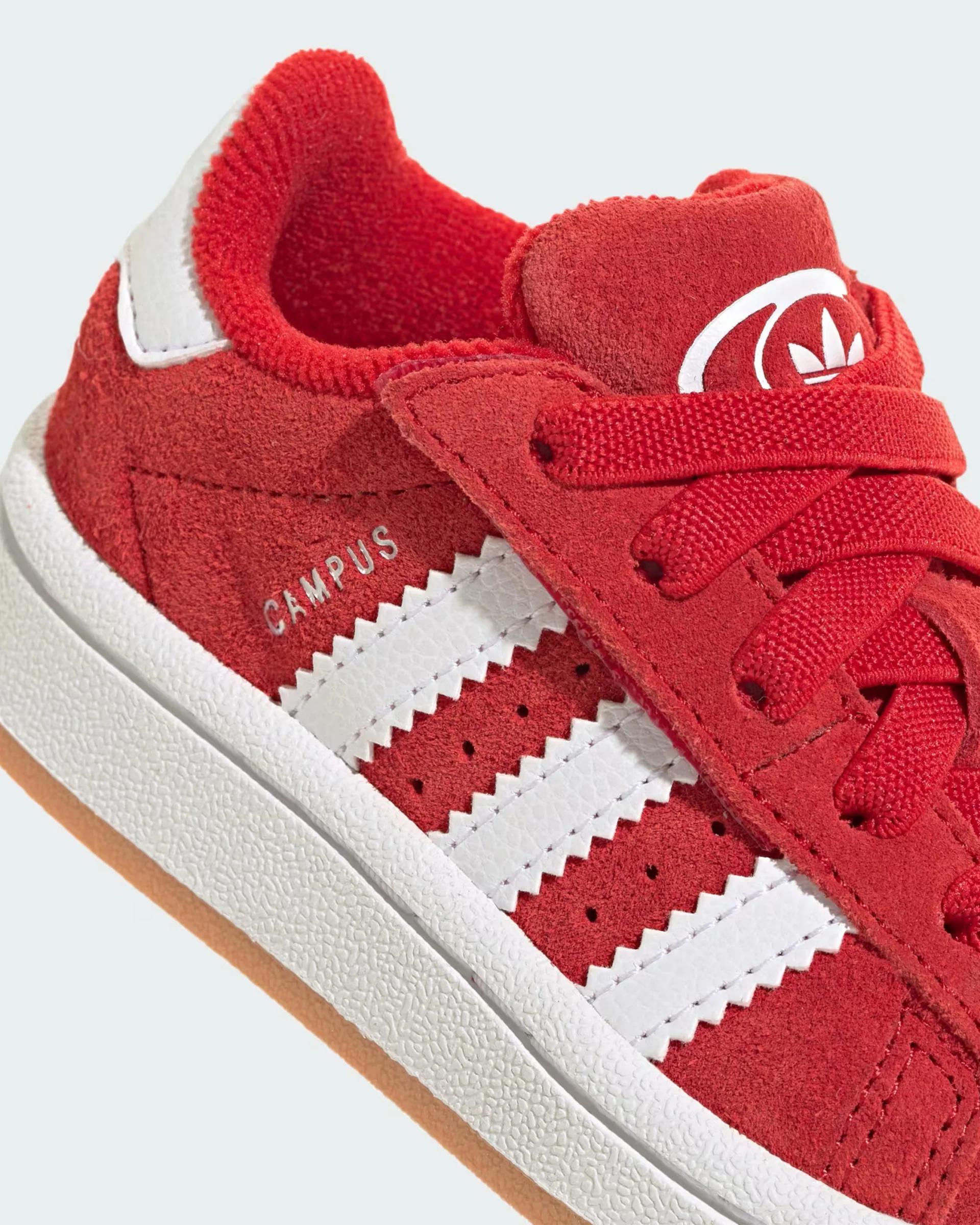 Kids Campus 00s Comfort Closure Elastic Lace Shoe - Better Scarlet/Cloud White/Better Scarlet - Image 9