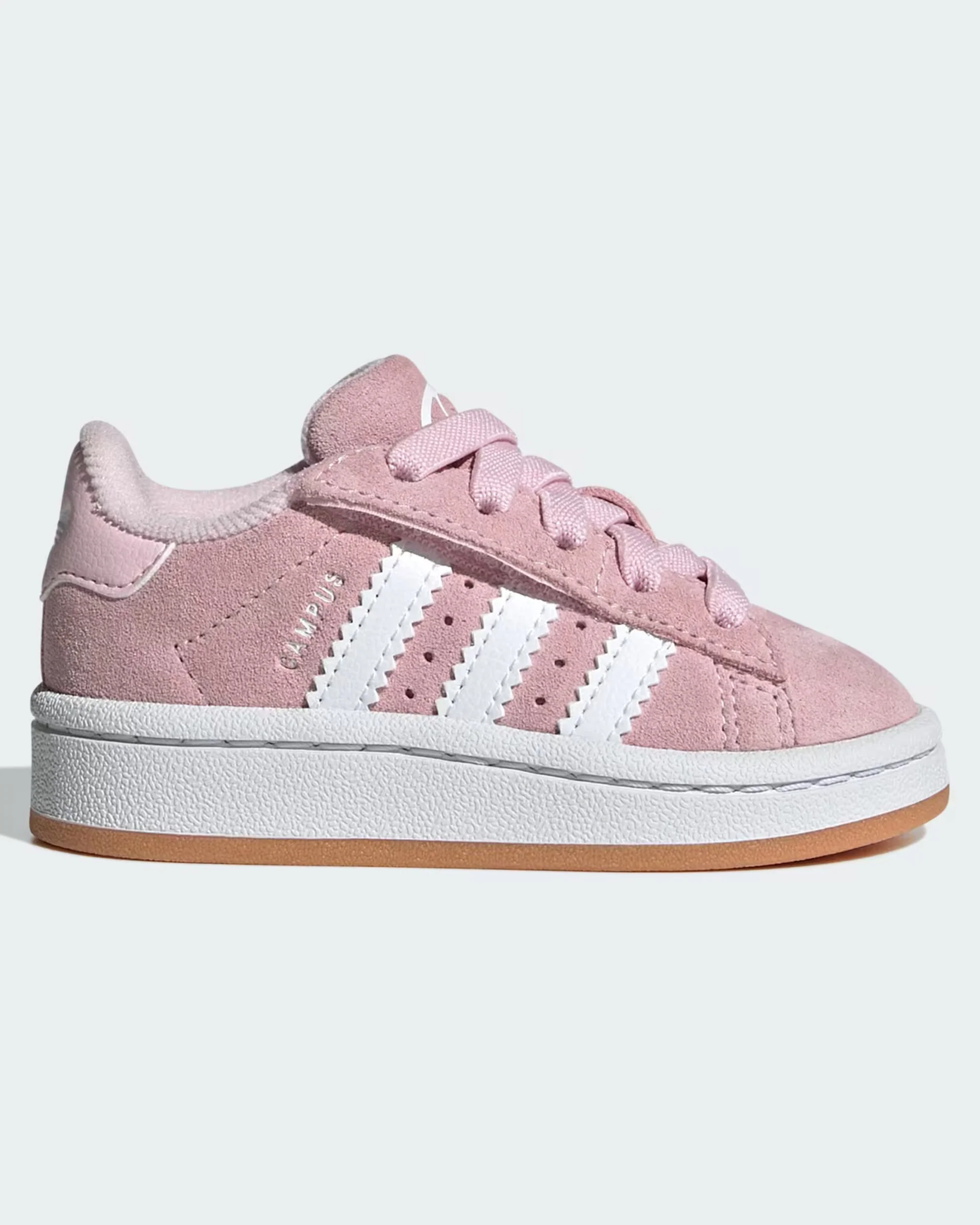 Kids Campus 00s Comfort Closure Elastic Lace Shoe - Clear Pink/Cloud White/Gum