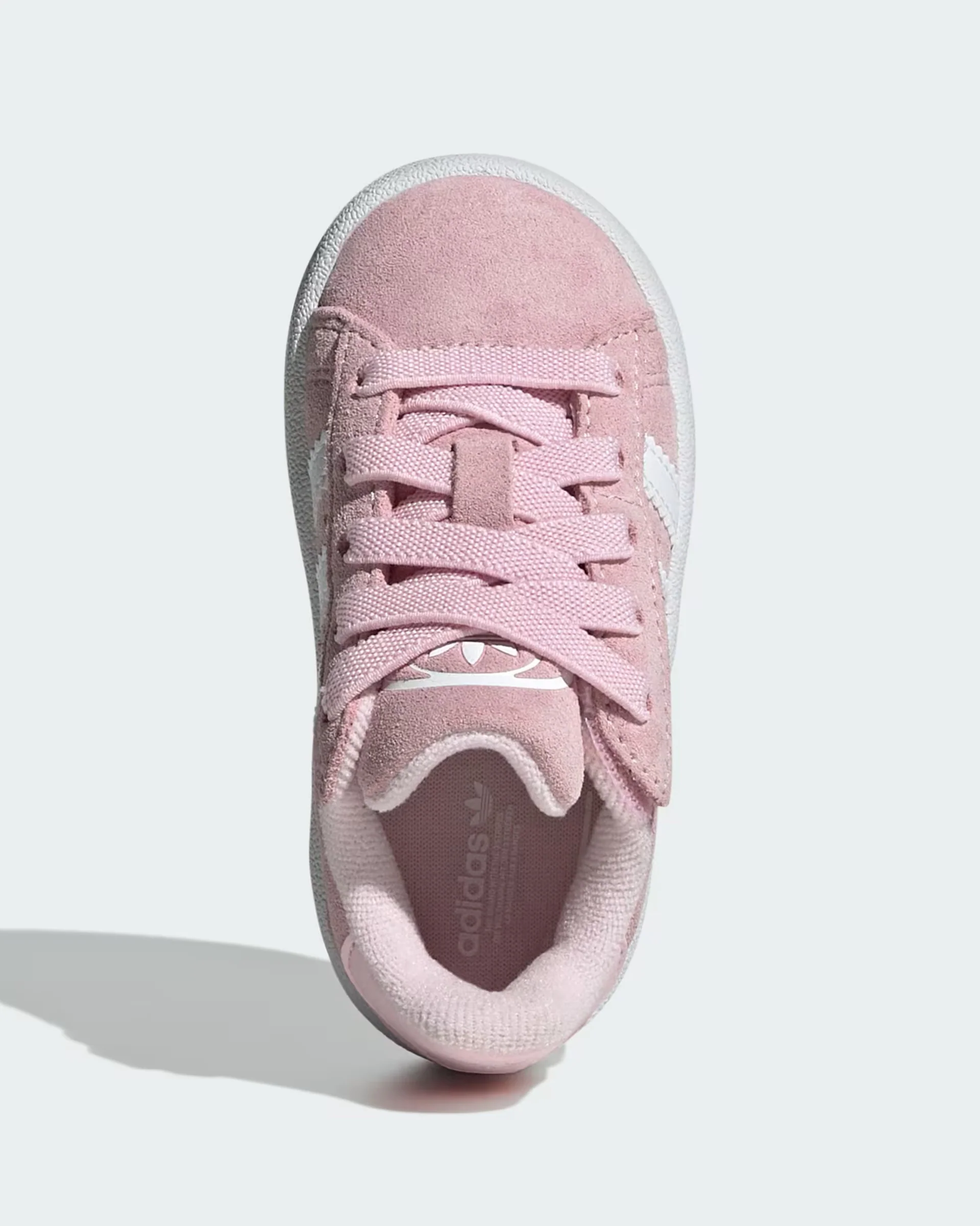 Kids Campus 00s Comfort Closure Elastic Lace Shoe - Clear Pink/Cloud White/Gum - Image 2