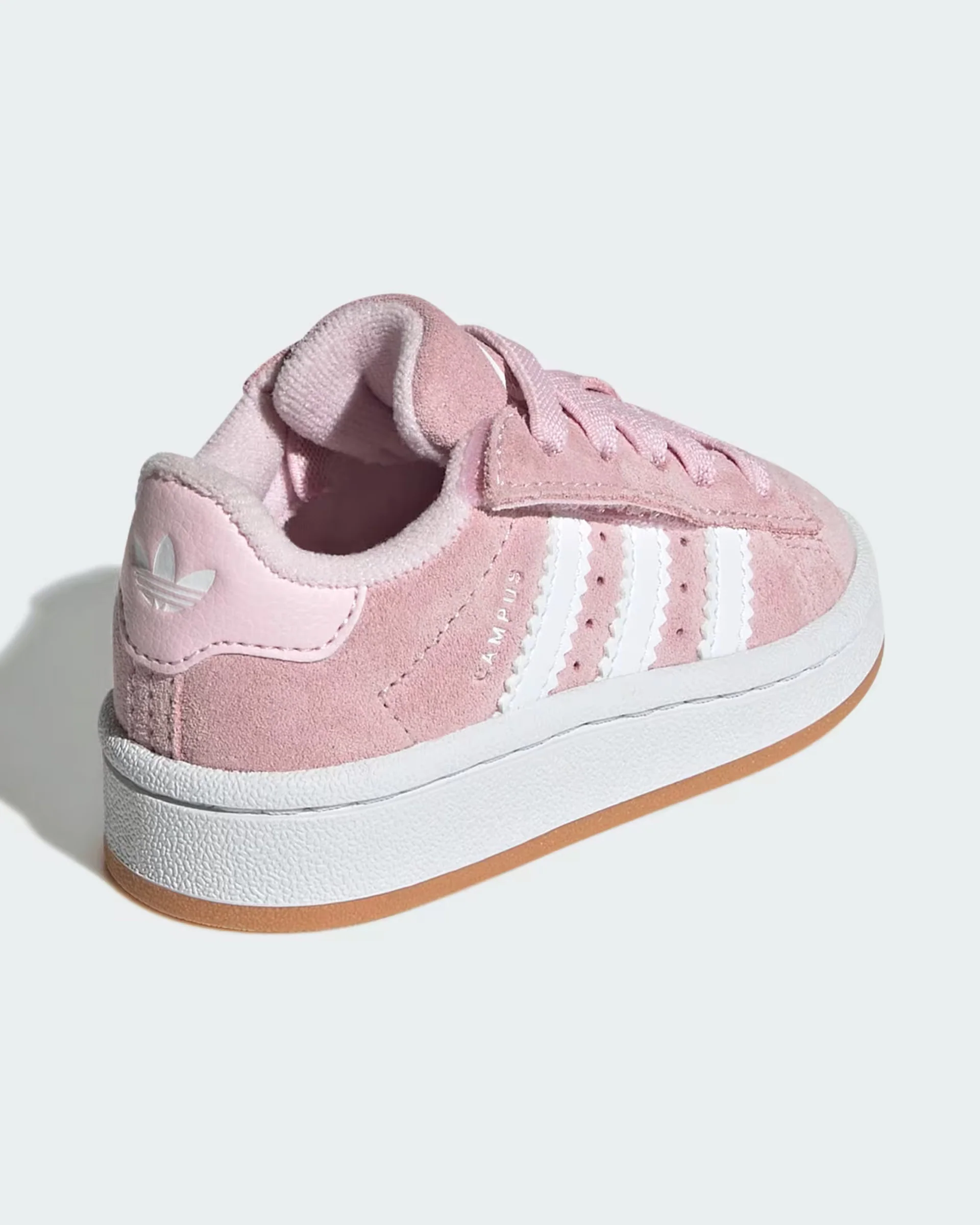 Kids Campus 00s Comfort Closure Elastic Lace Shoe - Clear Pink/Cloud White/Gum - Image 5