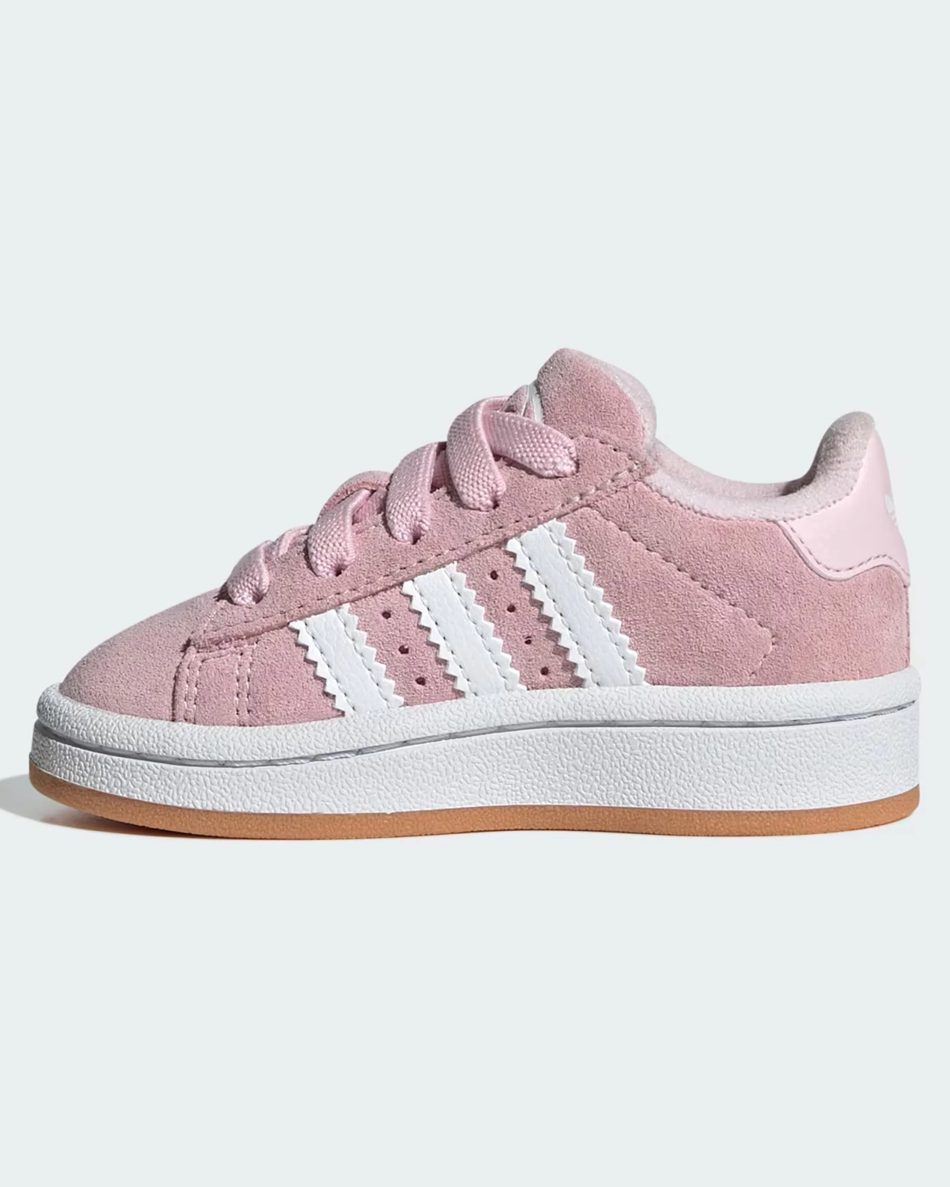 Kids Campus 00s Comfort Closure Elastic Lace Shoe - Clear Pink/Cloud White/Gum - Image 6