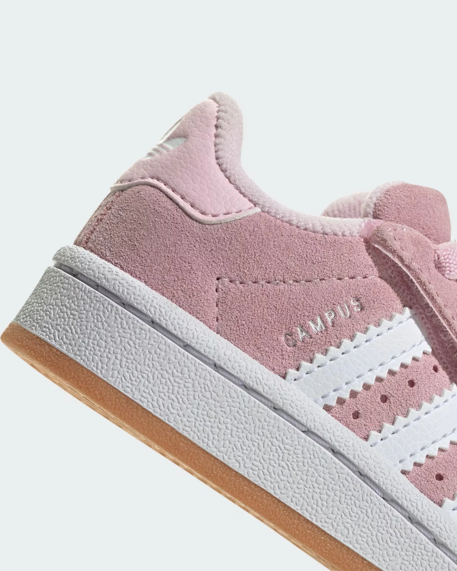 Kids Campus 00s Comfort Closure Elastic Lace Shoe - Clear Pink/Cloud White/Gum - Image 8