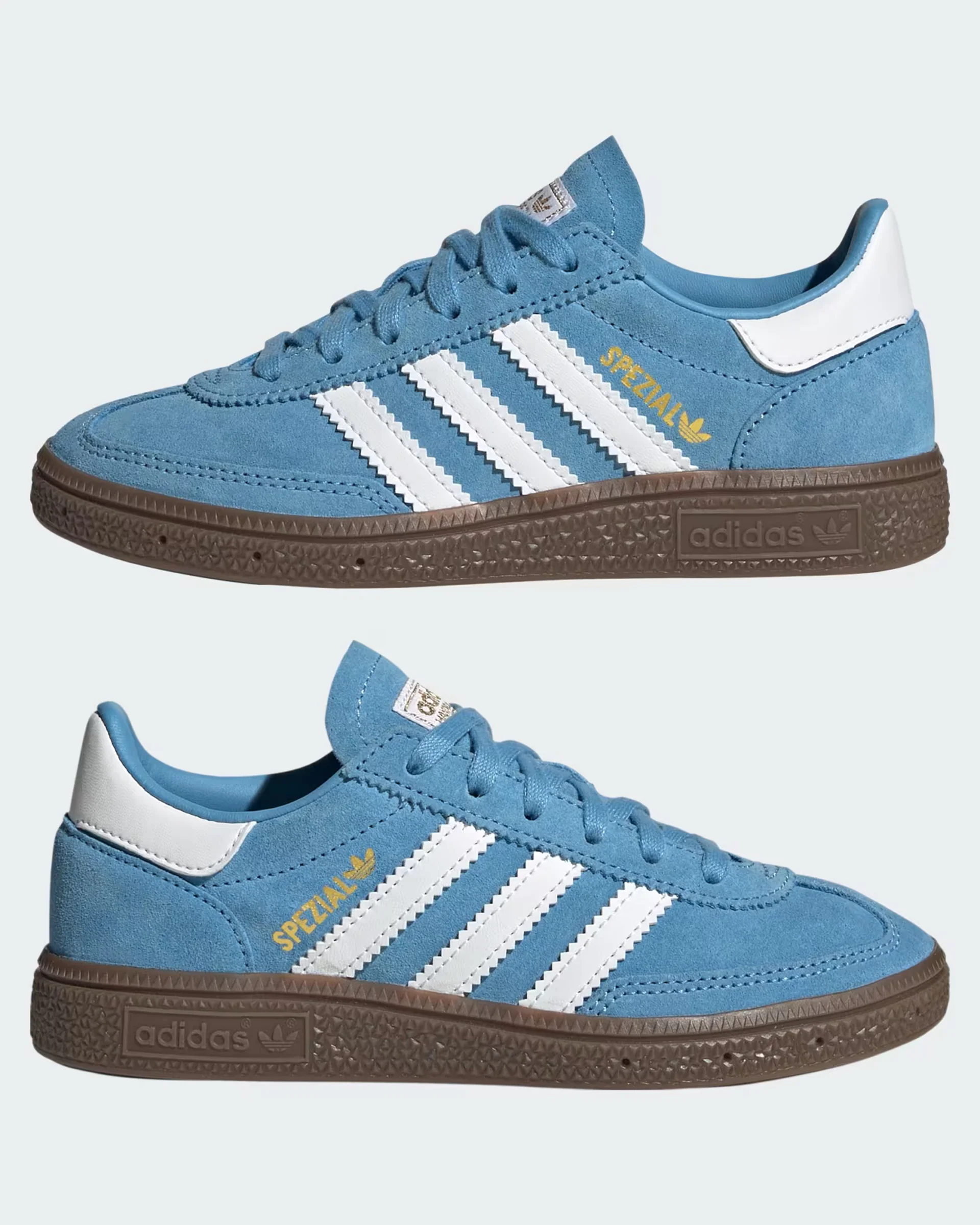 Youth Handball Spezial Shoes - Light Blue/Cloud White/Gum - Image 7