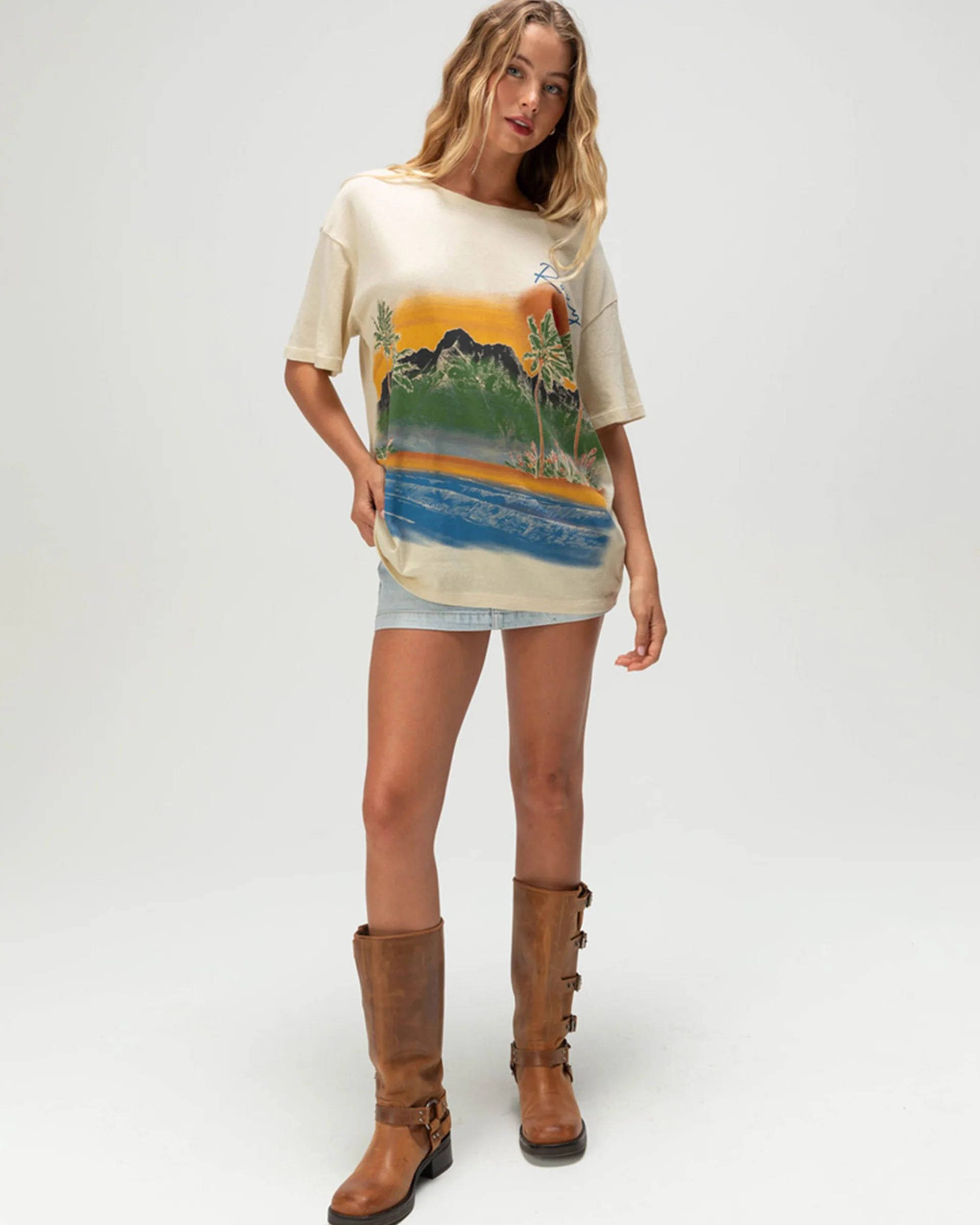 Ko'olau Scenic S/S Boyfriend T-Shirt - Natural - Image 2
