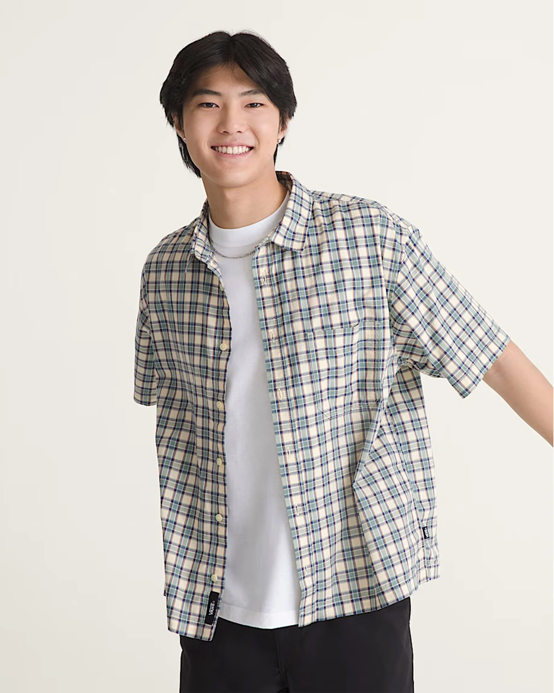 Larkspur Timber Plaid S/S Shirt - Almond Crisp - Image 3