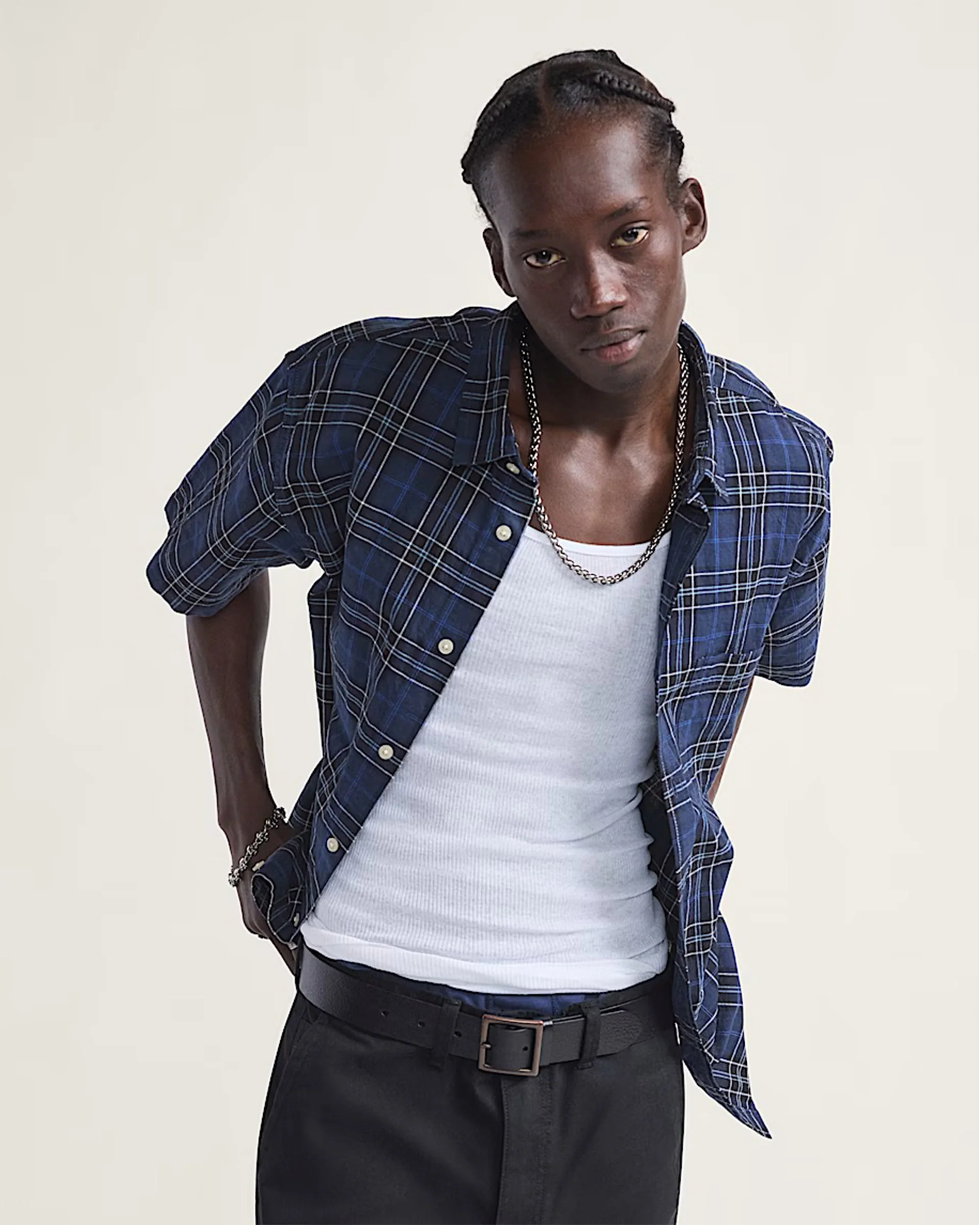 Lawson Plaid Button Up Shirt - Parisian Night Blue/Black - Image 2