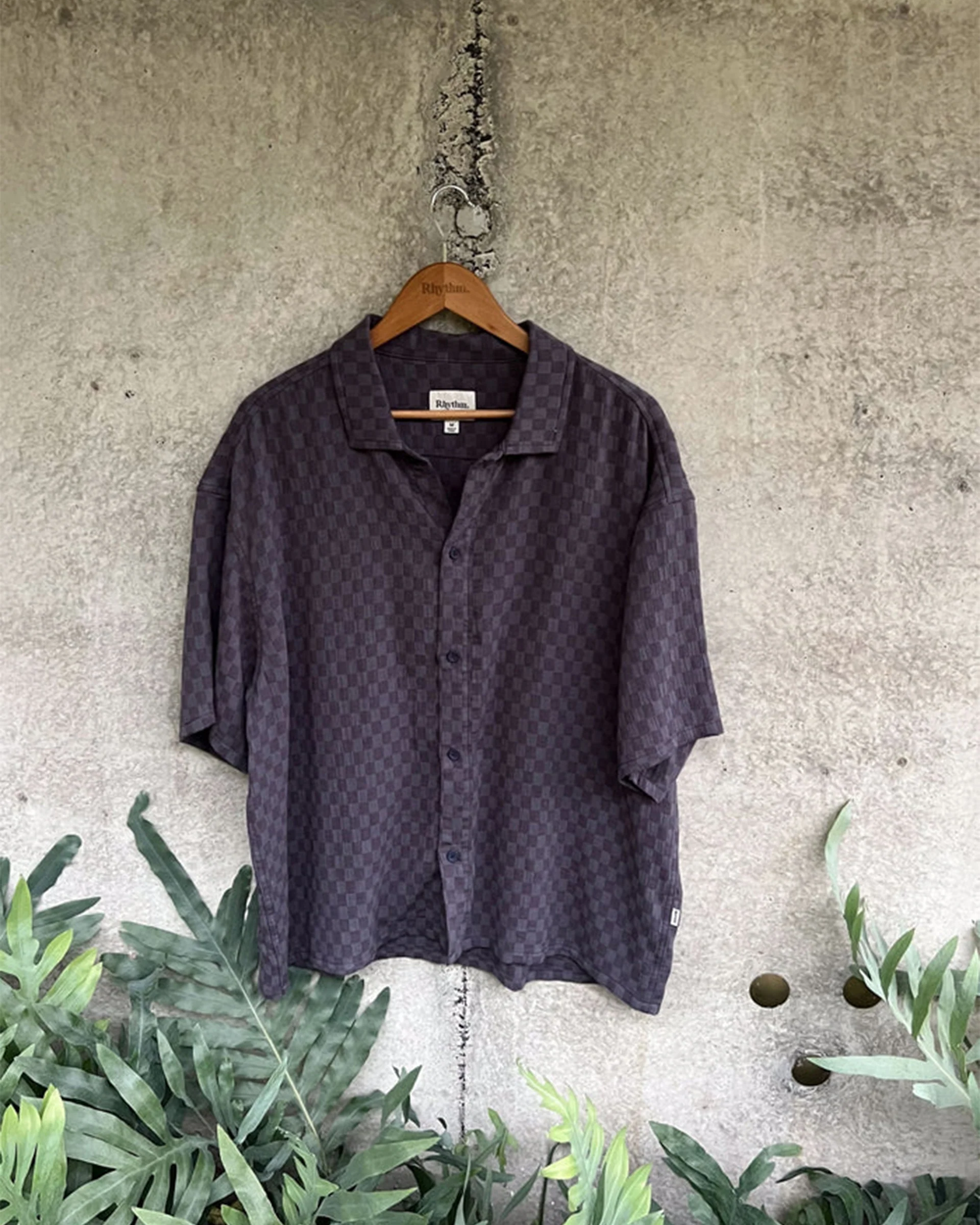 Leads Relaxed Check S/S Shirt - Blue Sea - Image 6