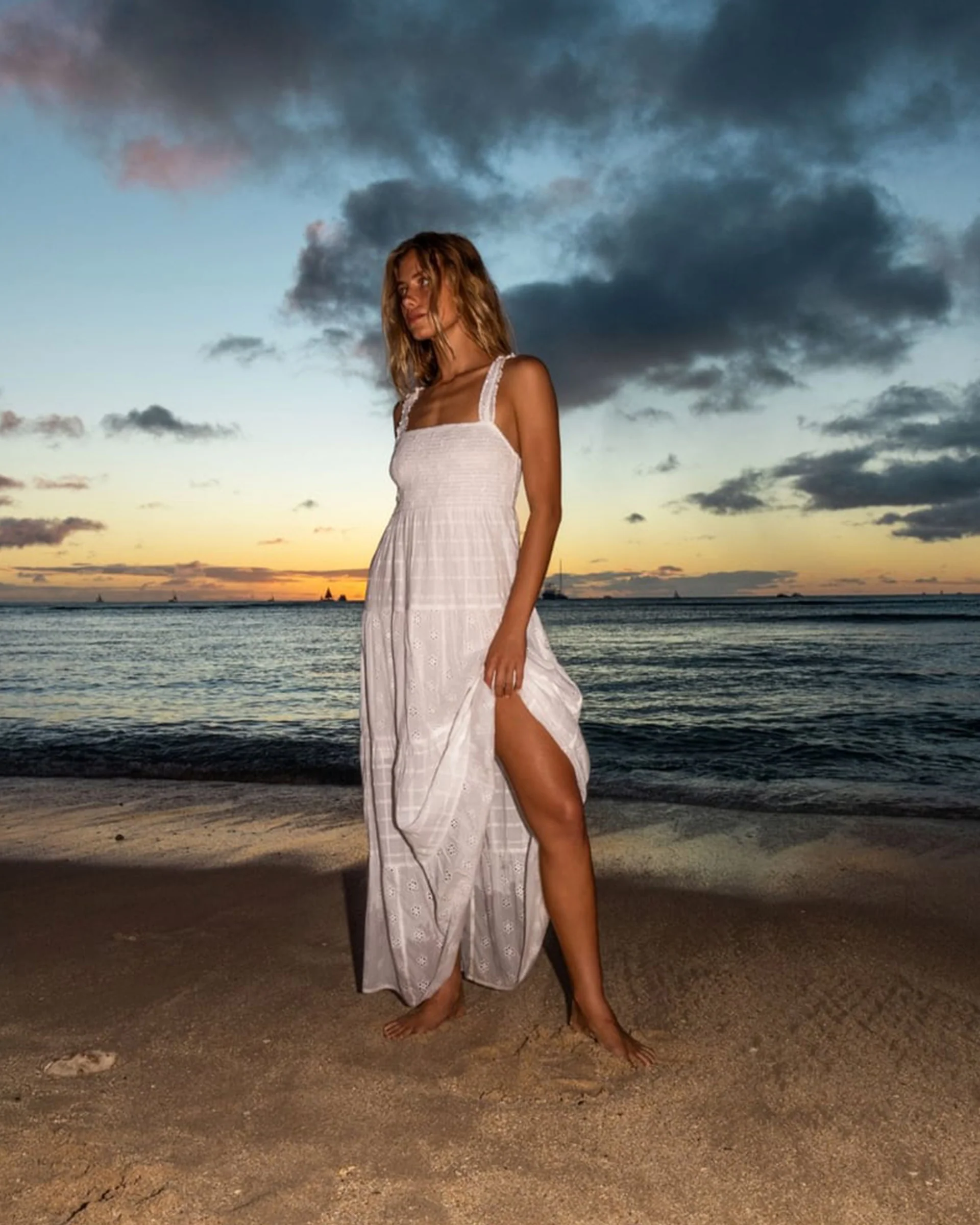 Lily Bloom Maxi Dress - White - Image 4