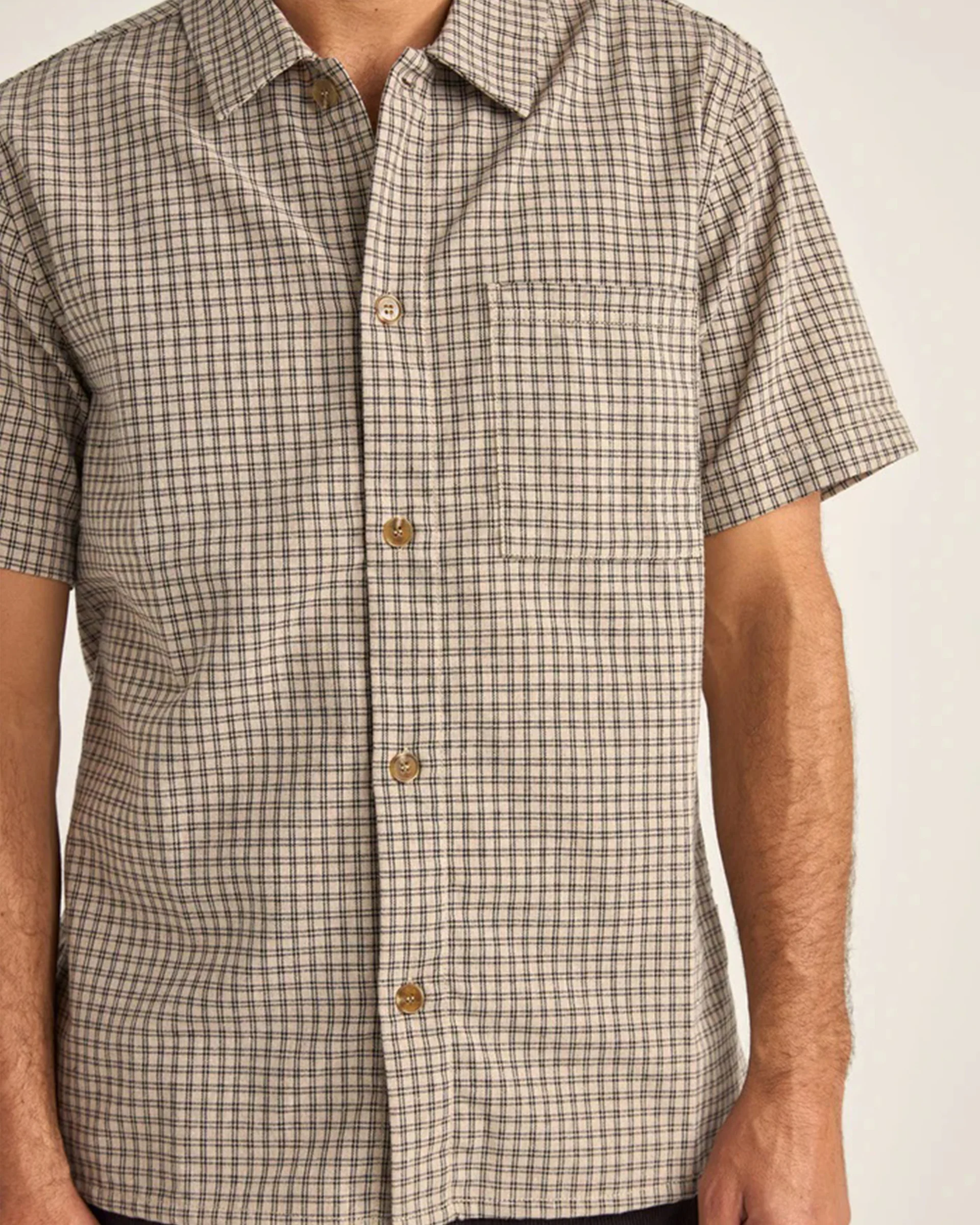 Linen Check S/S Shirt - Image 2