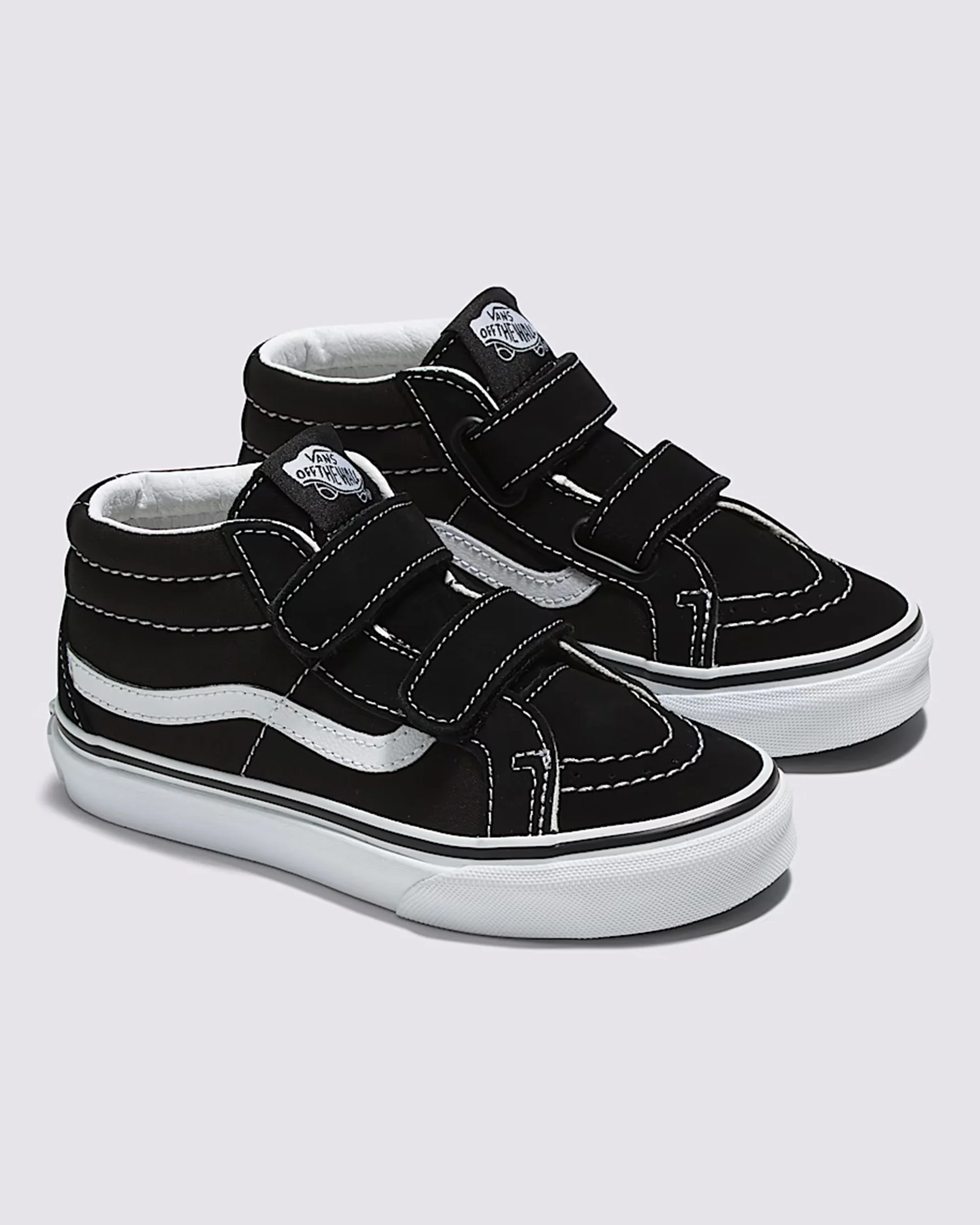 Little Kids Sk8-Mid Reissue V Shoe - Black / True White - Image 2