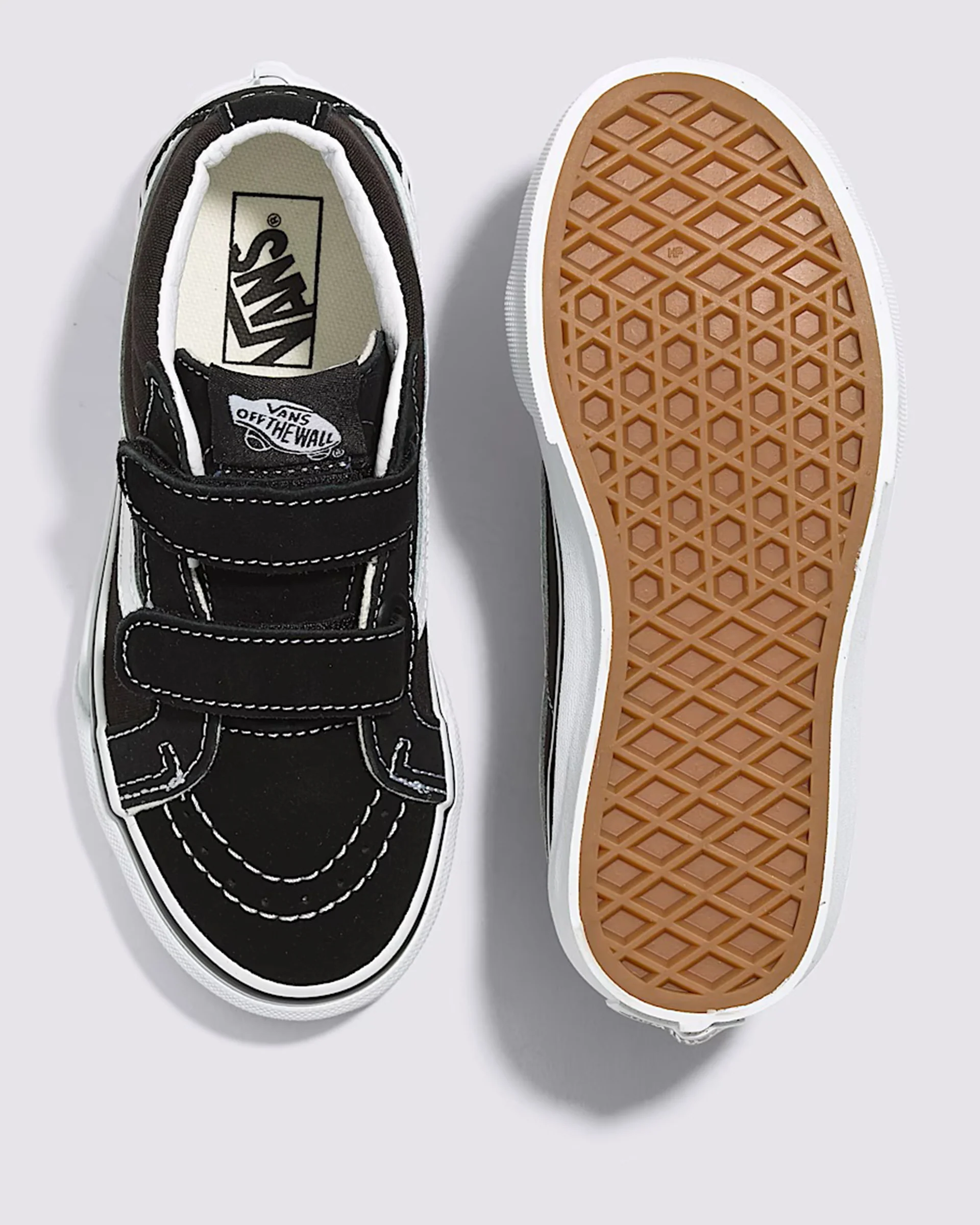 Little Kids Sk8-Mid Reissue V Shoe - Black / True White - Image 3
