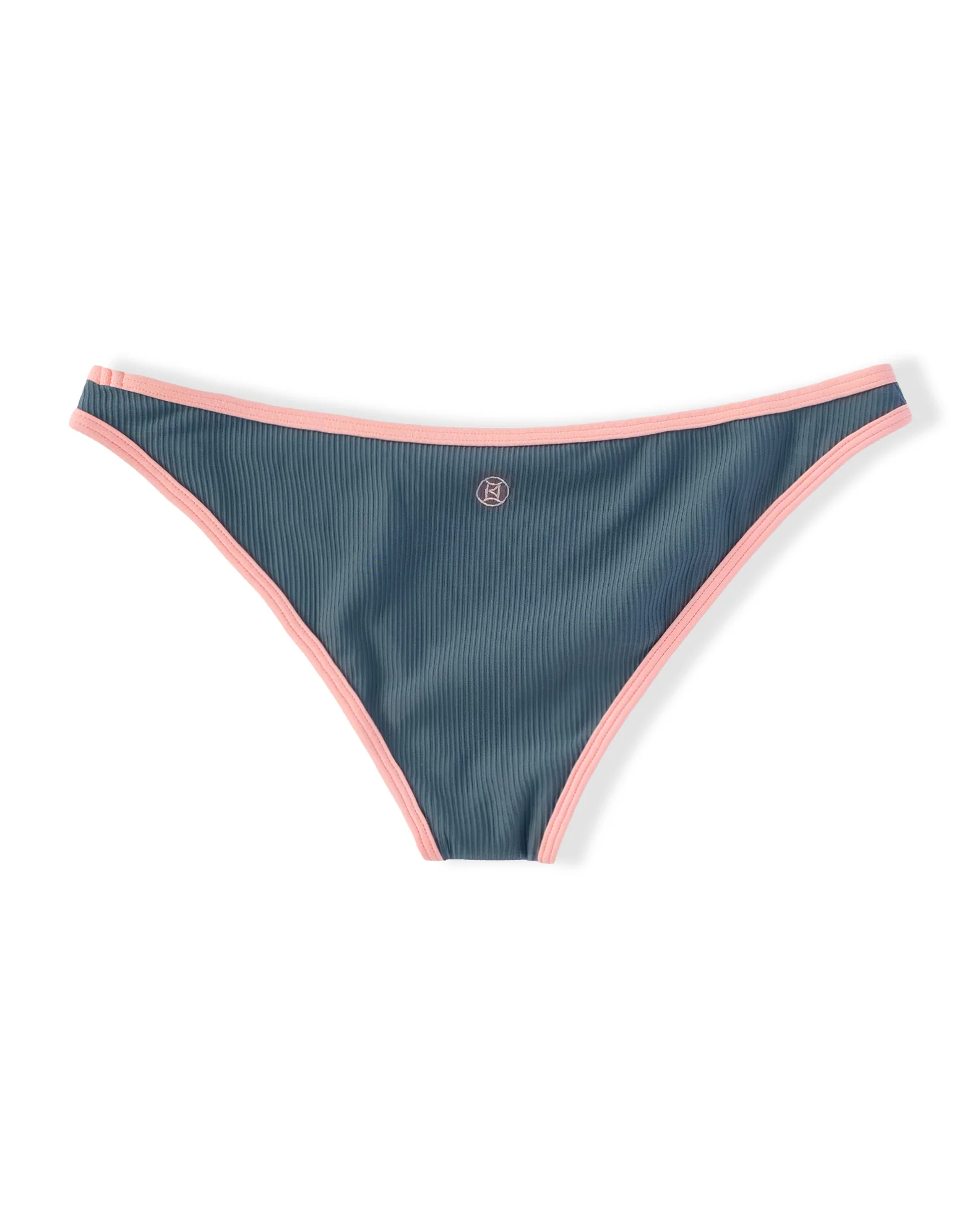 Lola Ribbed Swim Bottom - Slate/Soft Coral - Image 5