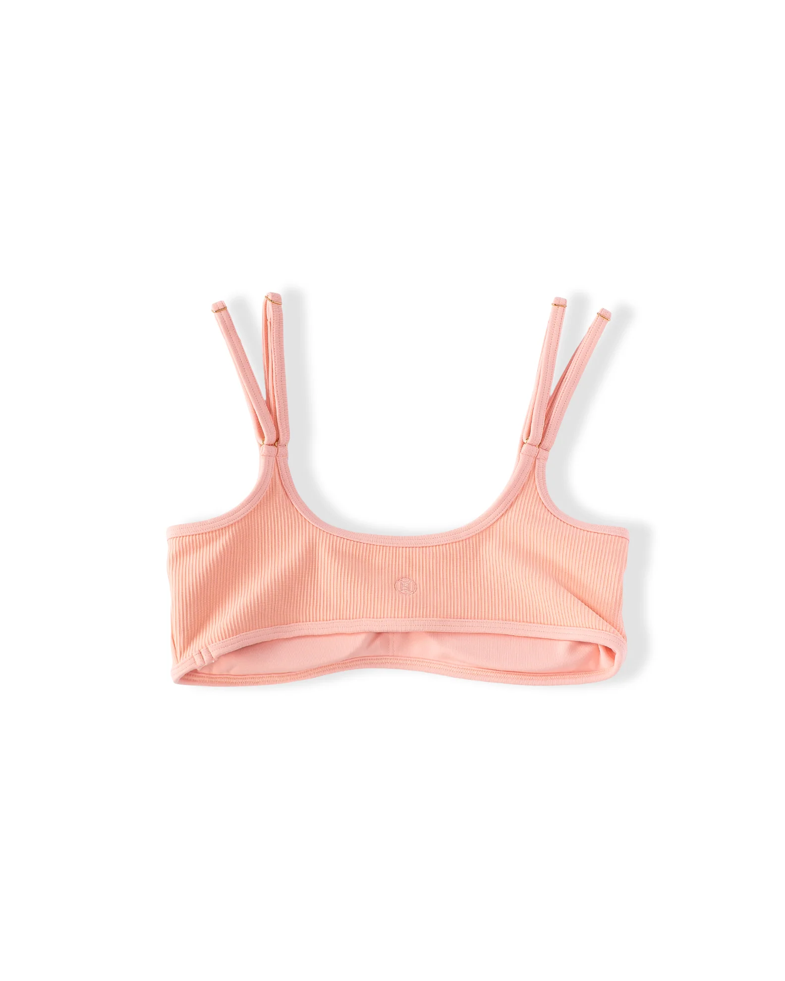 Lola Ribbed Swim Top - Soft Coral - Image 5