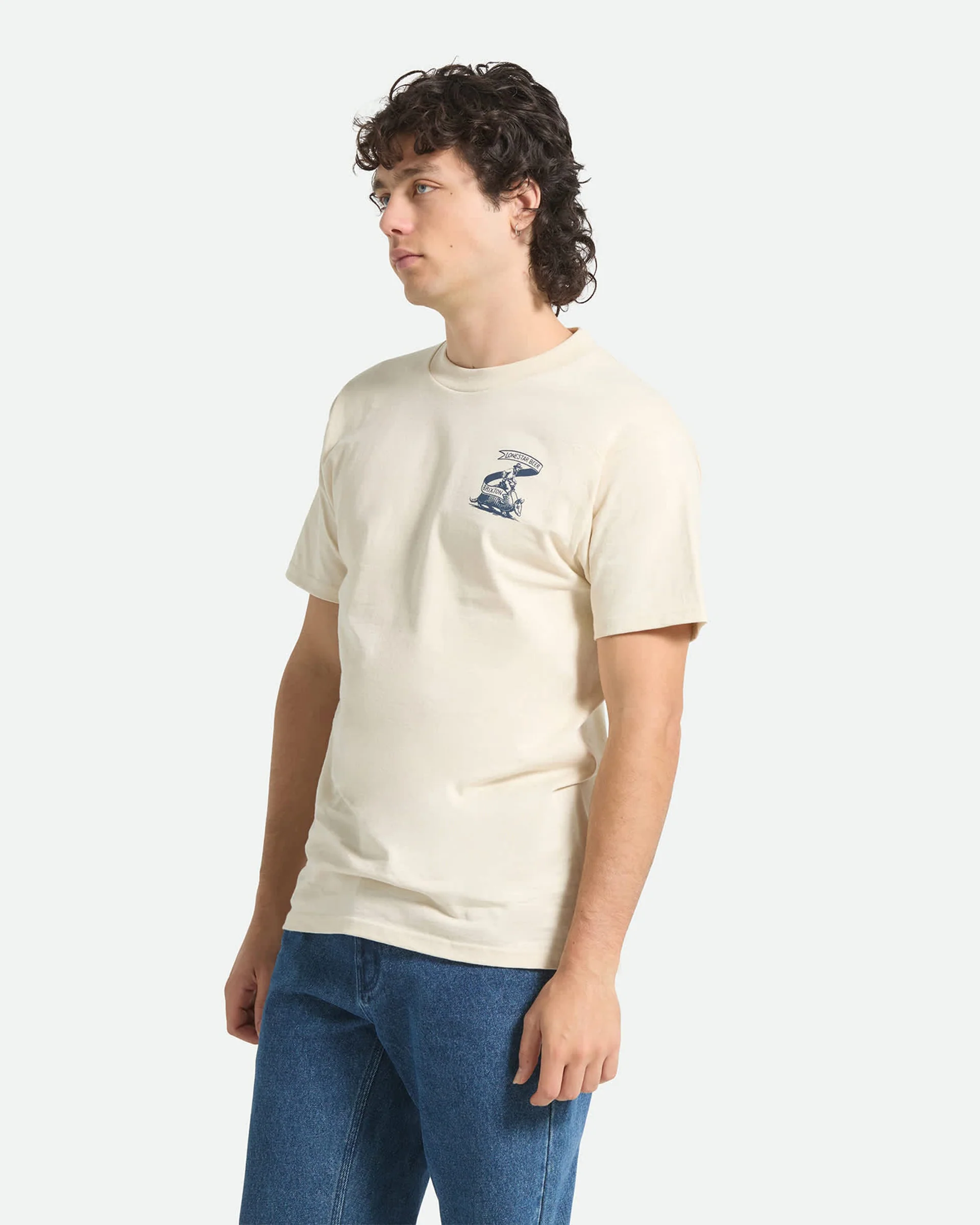 Lone Star Armadillo S/S Standard T-Shirt - Cream - Image 2
