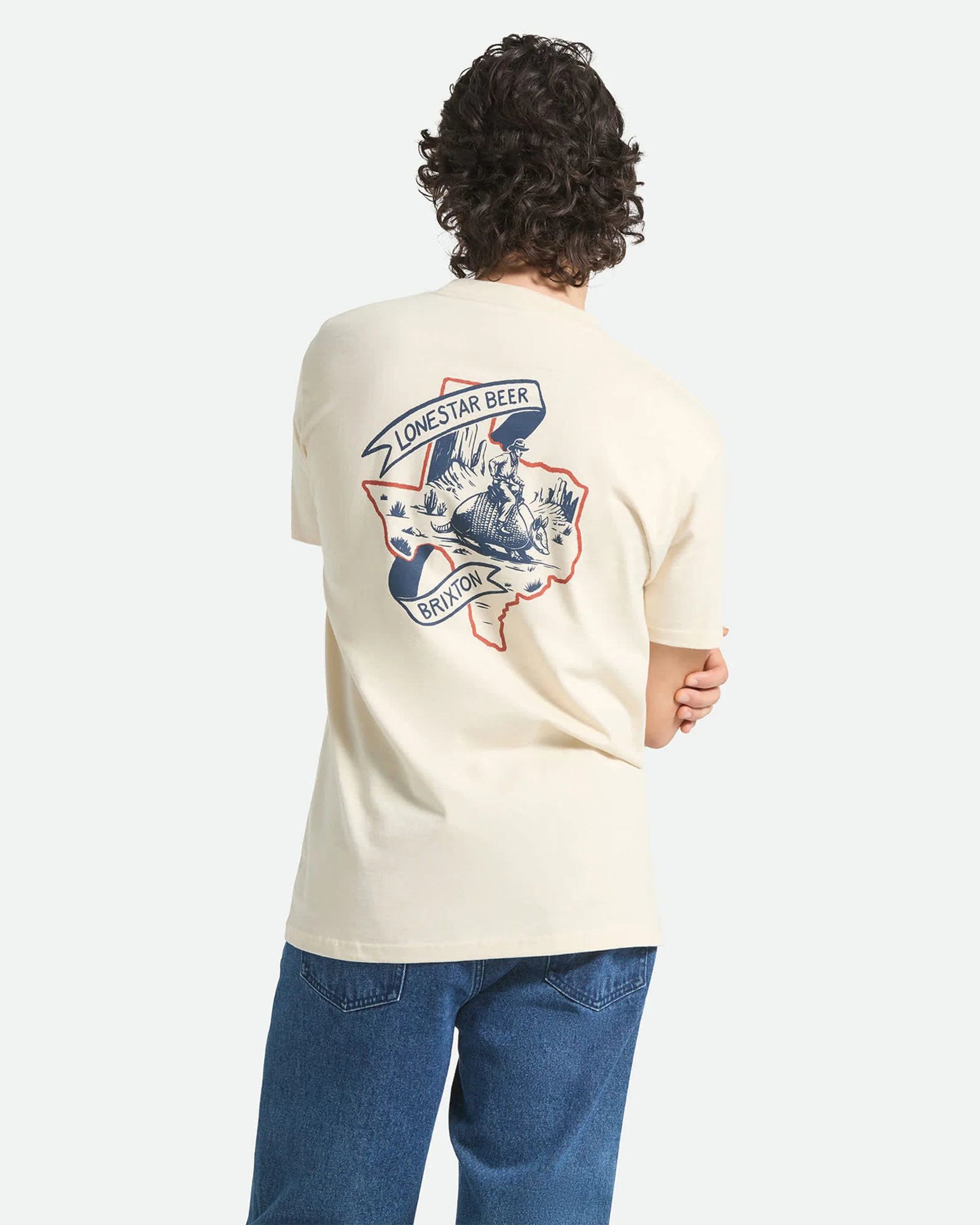 Lone Star Armadillo S/S Standard T-Shirt - Cream - Image 3