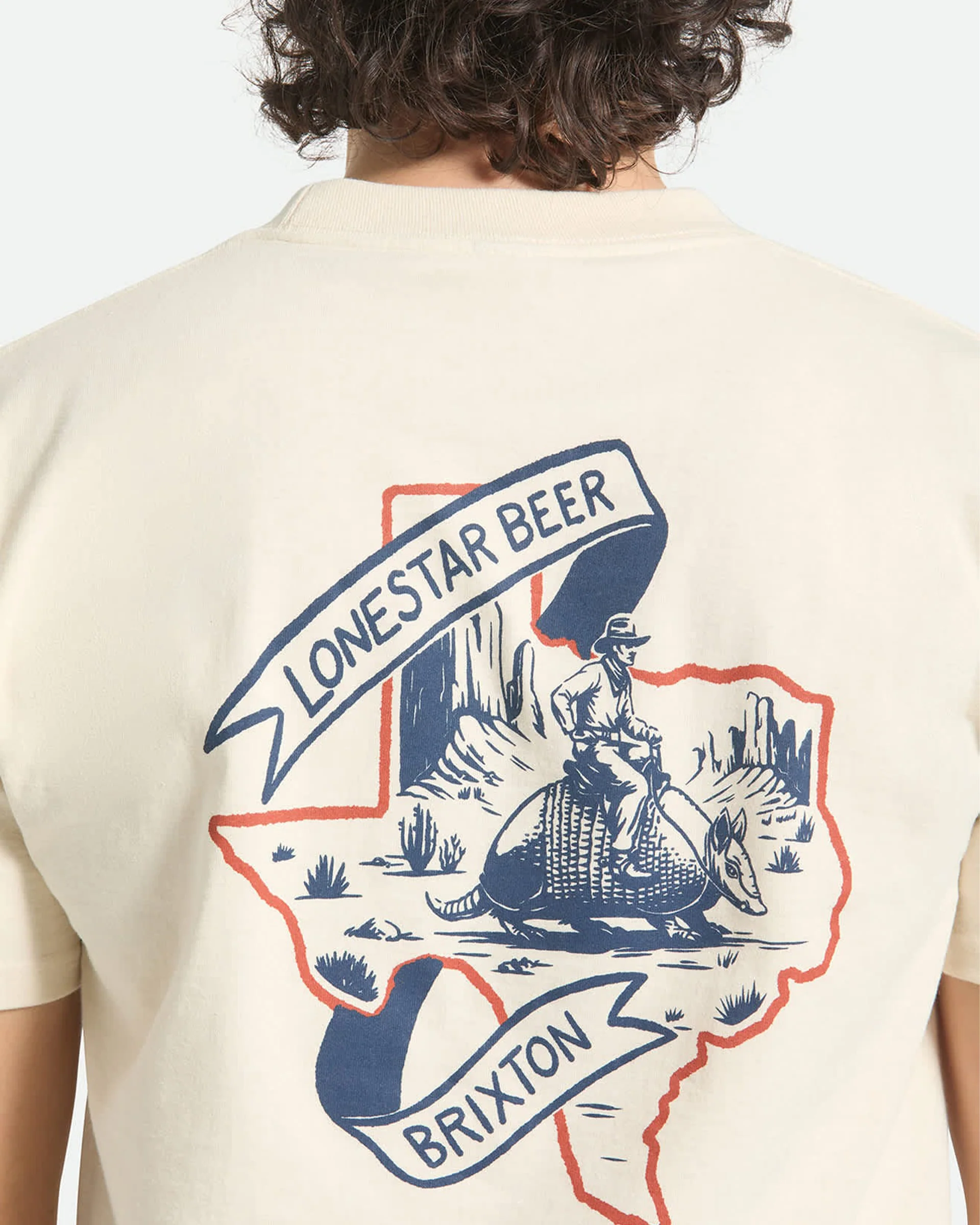 Lone Star Armadillo S/S Standard T-Shirt - Cream - Image 4