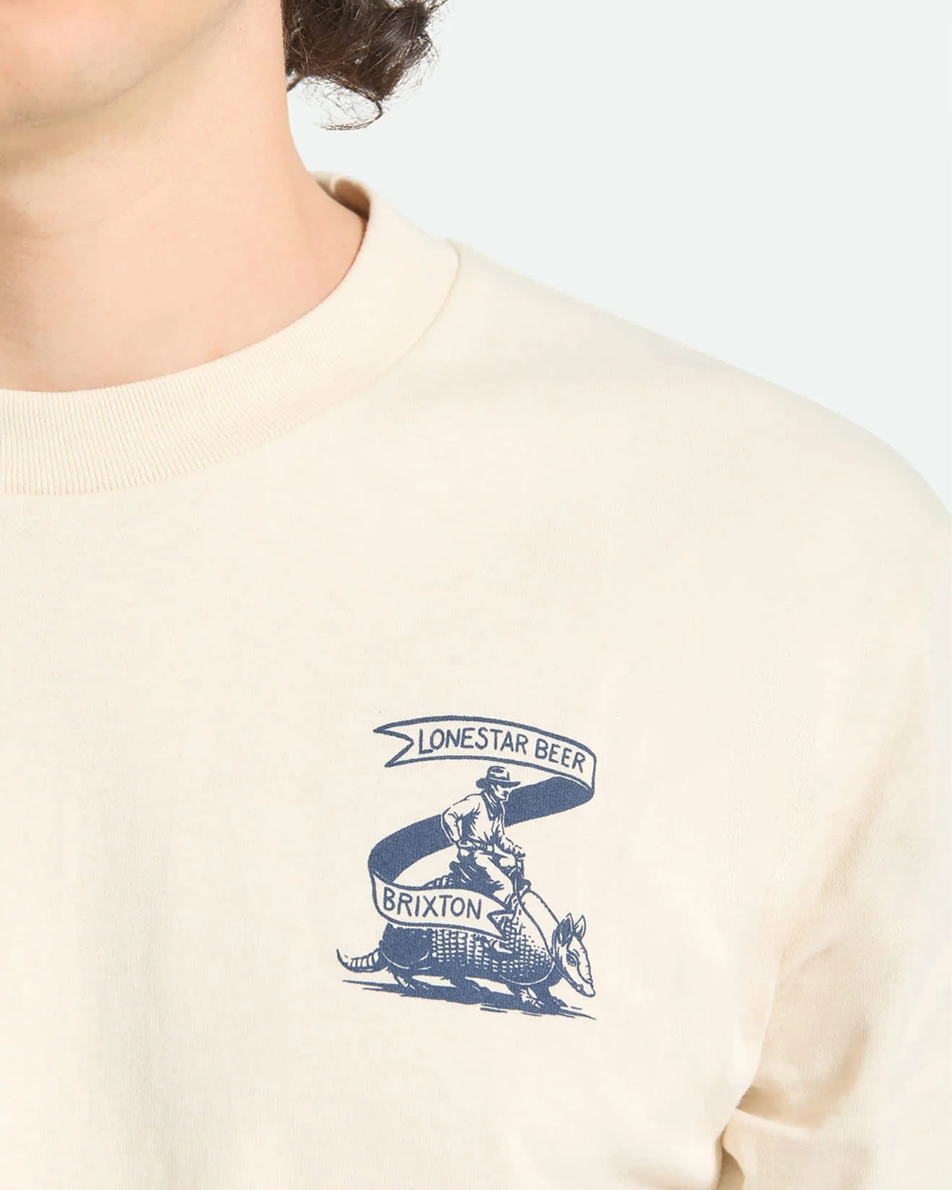 Lone Star Armadillo S/S Standard T-Shirt - Cream - Image 5