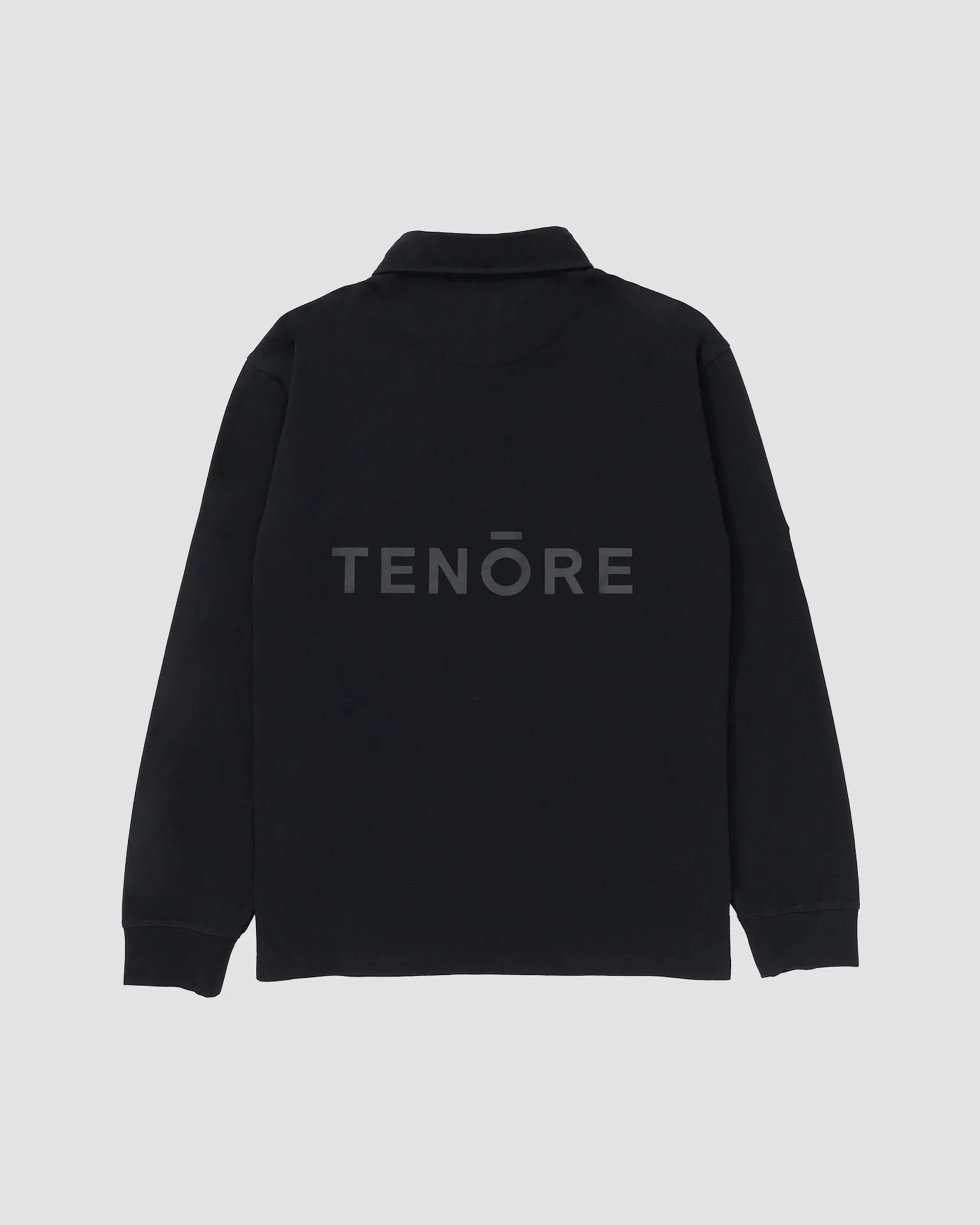 Long Sleeve 3 Button Rugby Polo - Black - Image 7