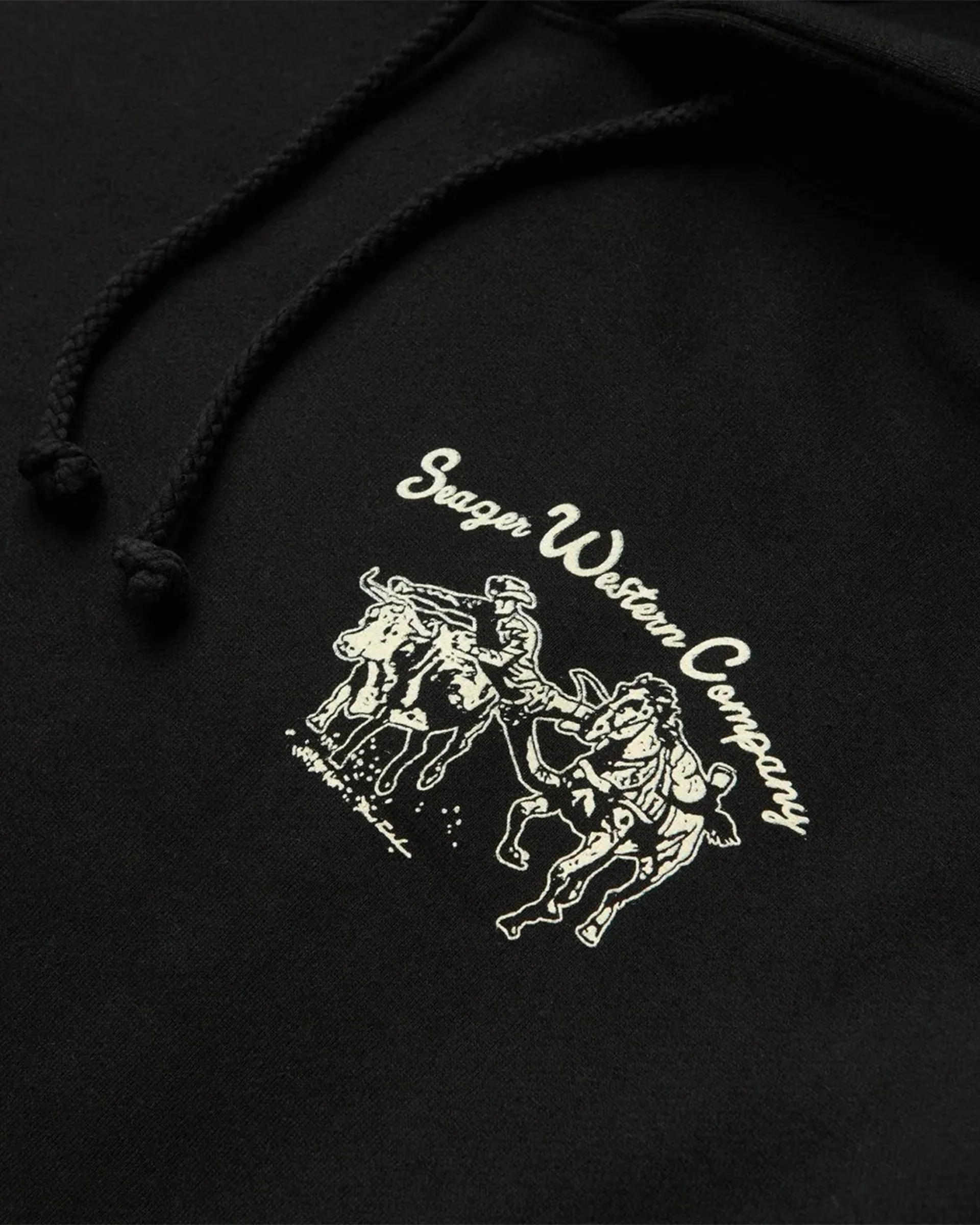 Los Rios Mid-Weight P/O Hoodie - Black - Image 3