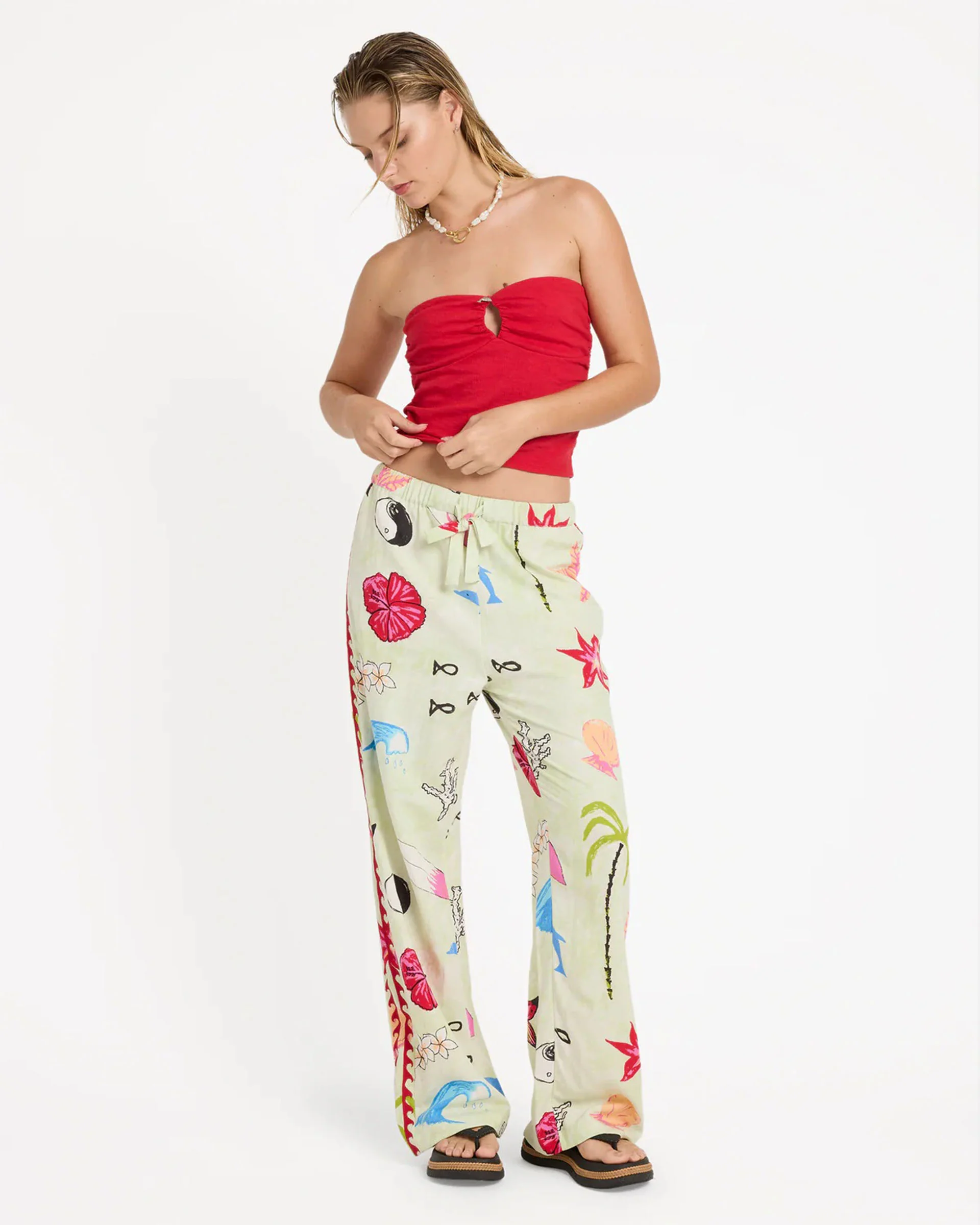 Lottie Hall Splasher Knit Tube Top - True Red - Image 6