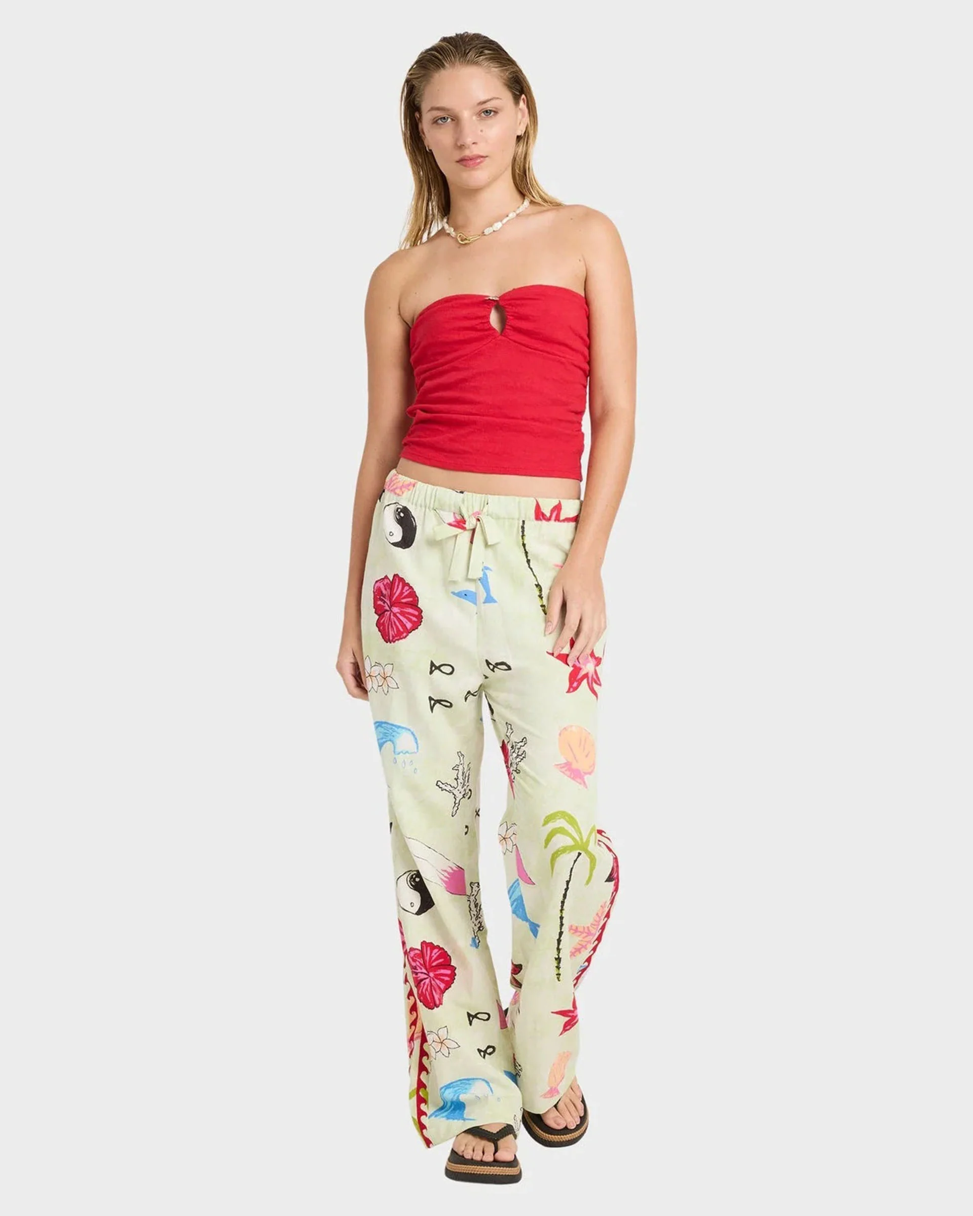 Lottie Hall Woven Elastic Pant - Sunny Lime - Image 5