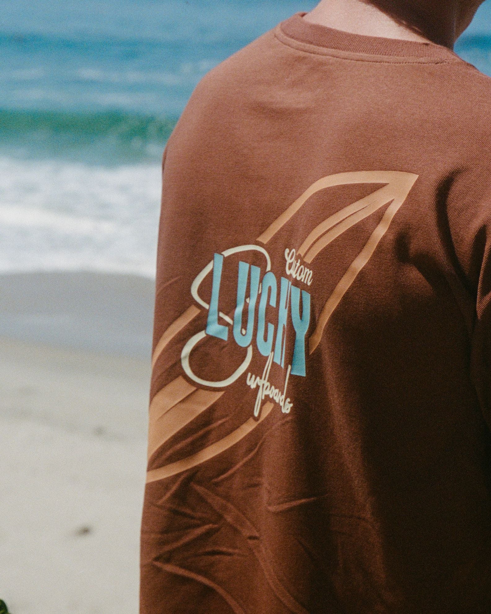 Lucky Rider S/S Tee - Burgundy - Image 2