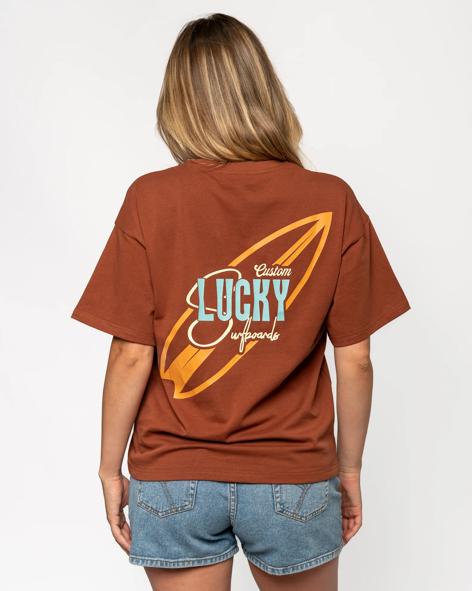 Lucky Rider S/S Tee - Burgundy - Image 4