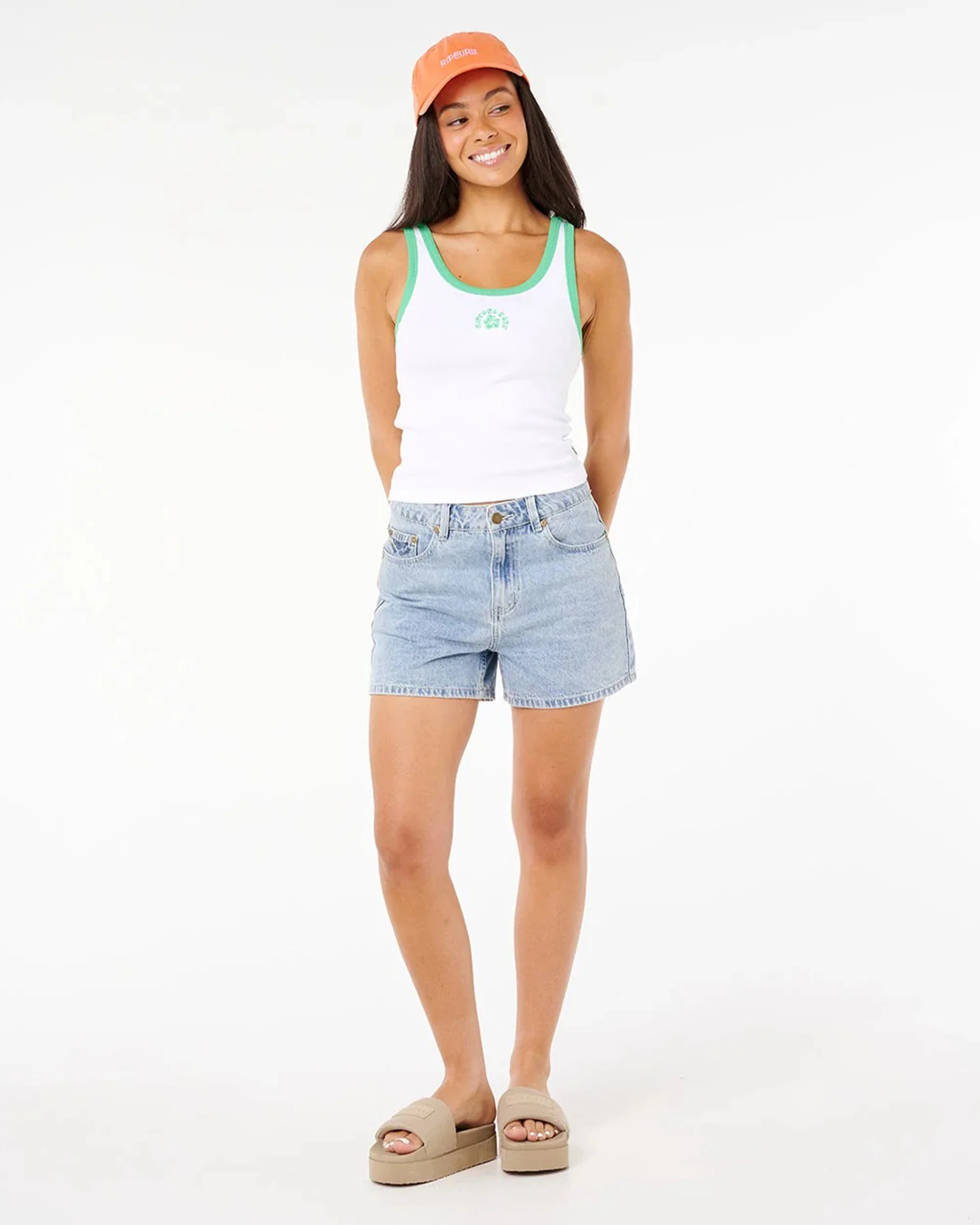 Luxe Surf Ribbed Tank - Irish Green - Image 4