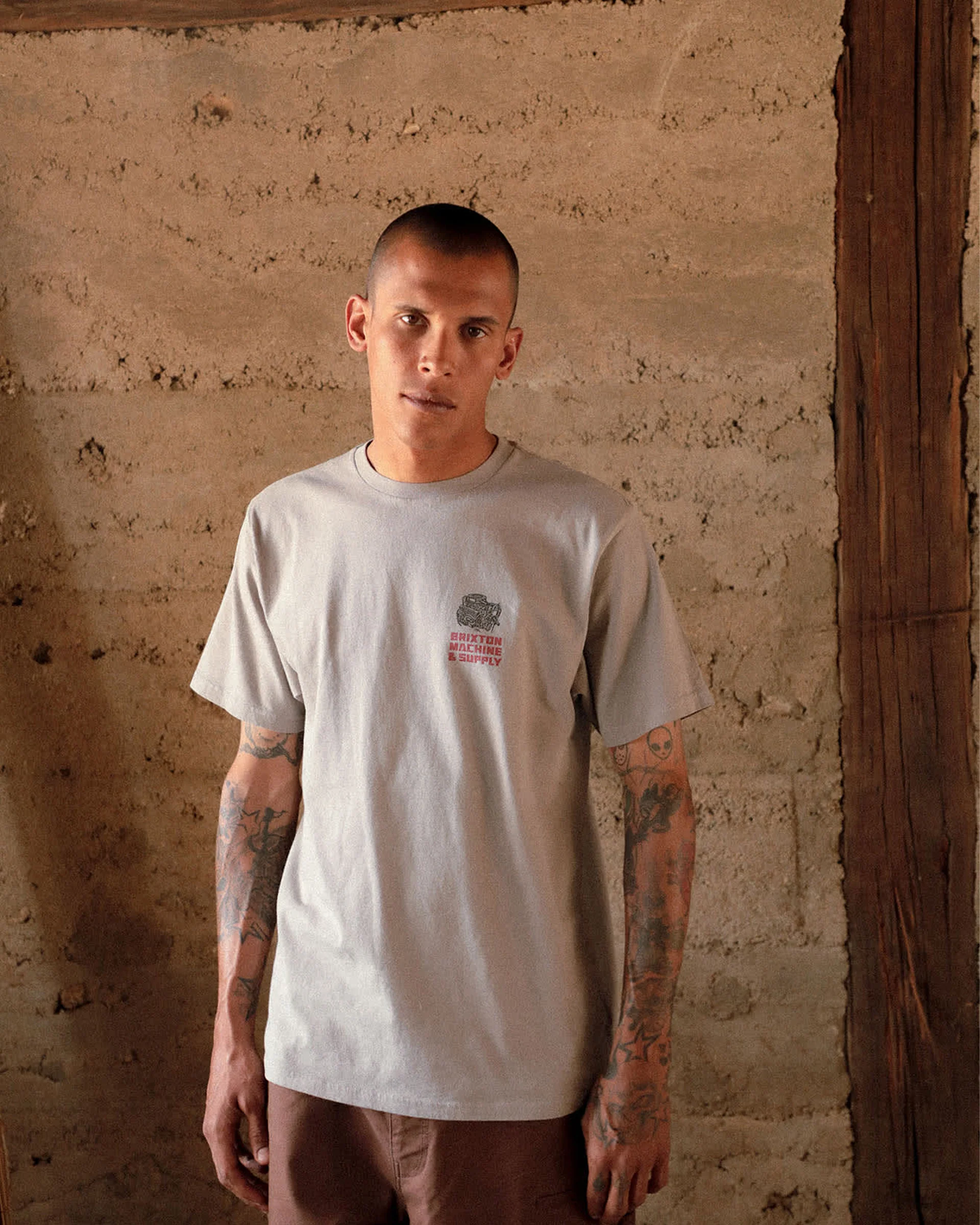 Machine S/S Standard T-Shirt - Pebble Stone Worn Wash - Image 2