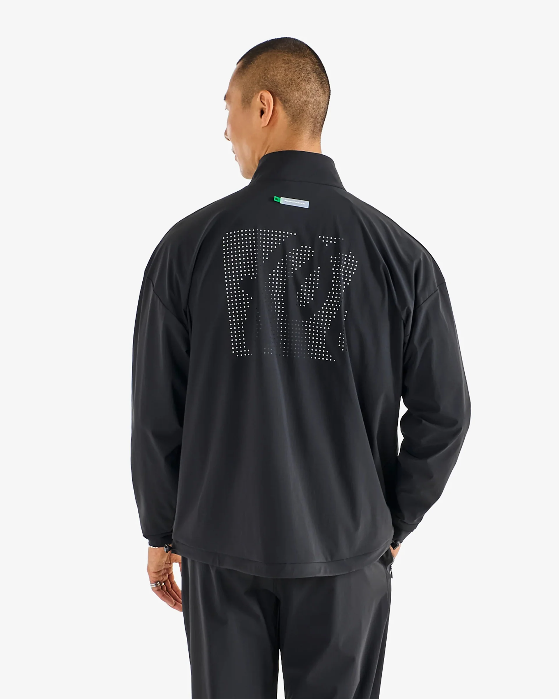 Malbon Performance Quarter Zip Shell Pullover - Black - Image 4