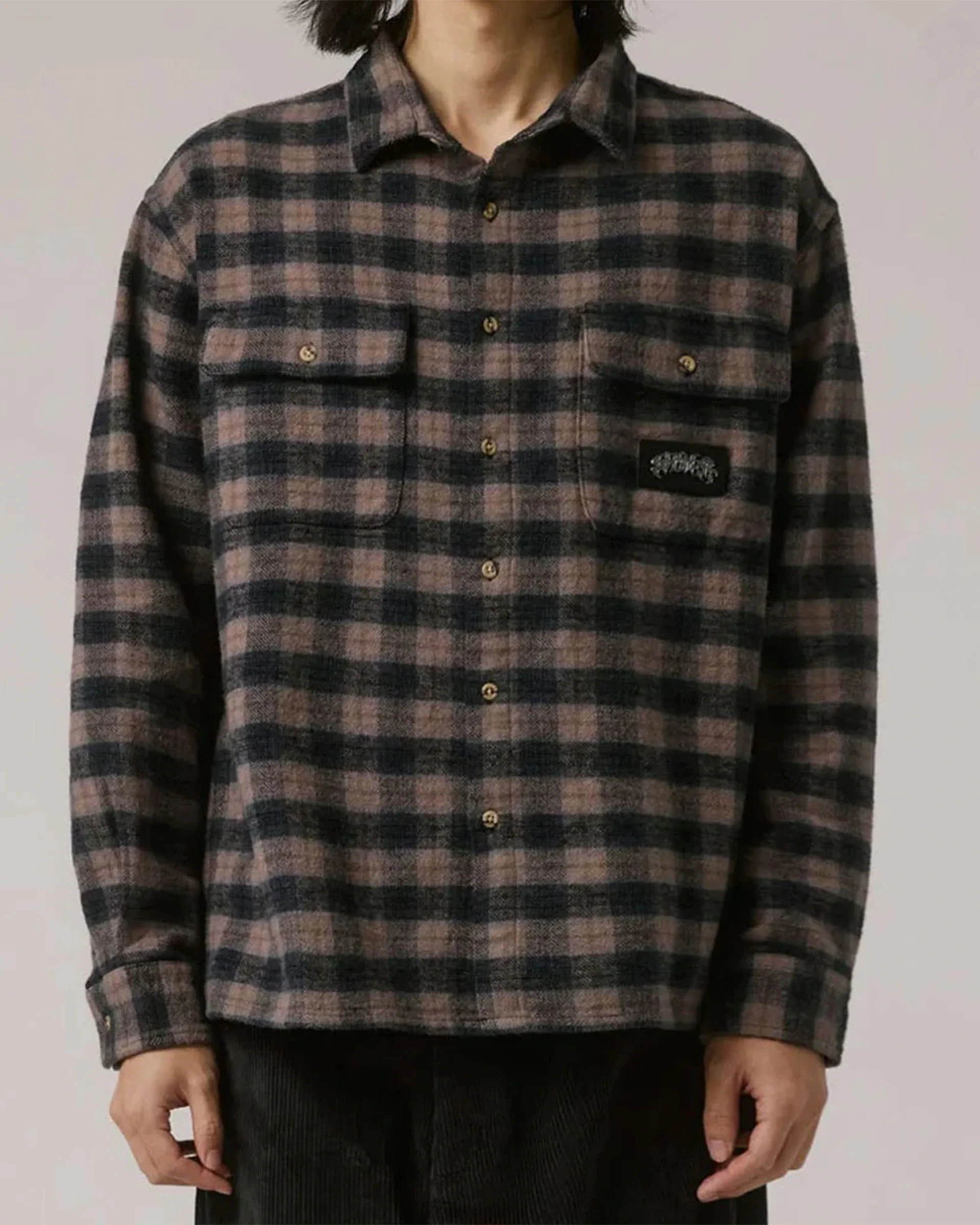 Manners L/S T-Shirt - Taupe - Image 2