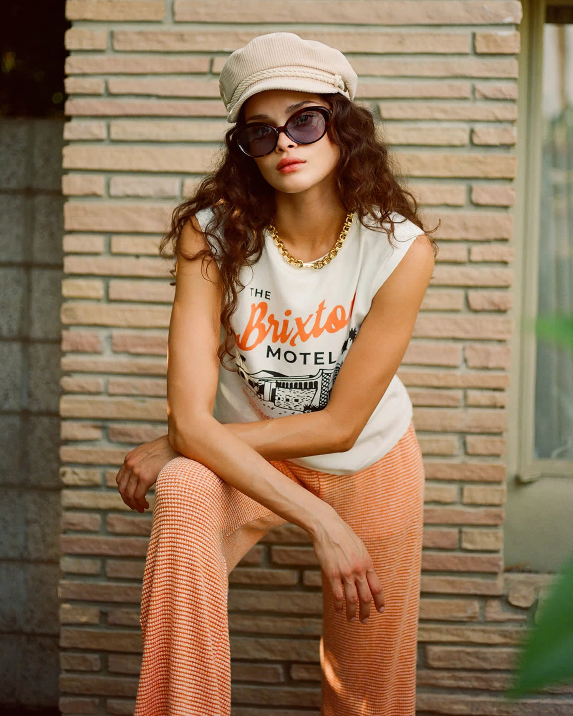 Maude Mesh Lounge Pant - Tangerine