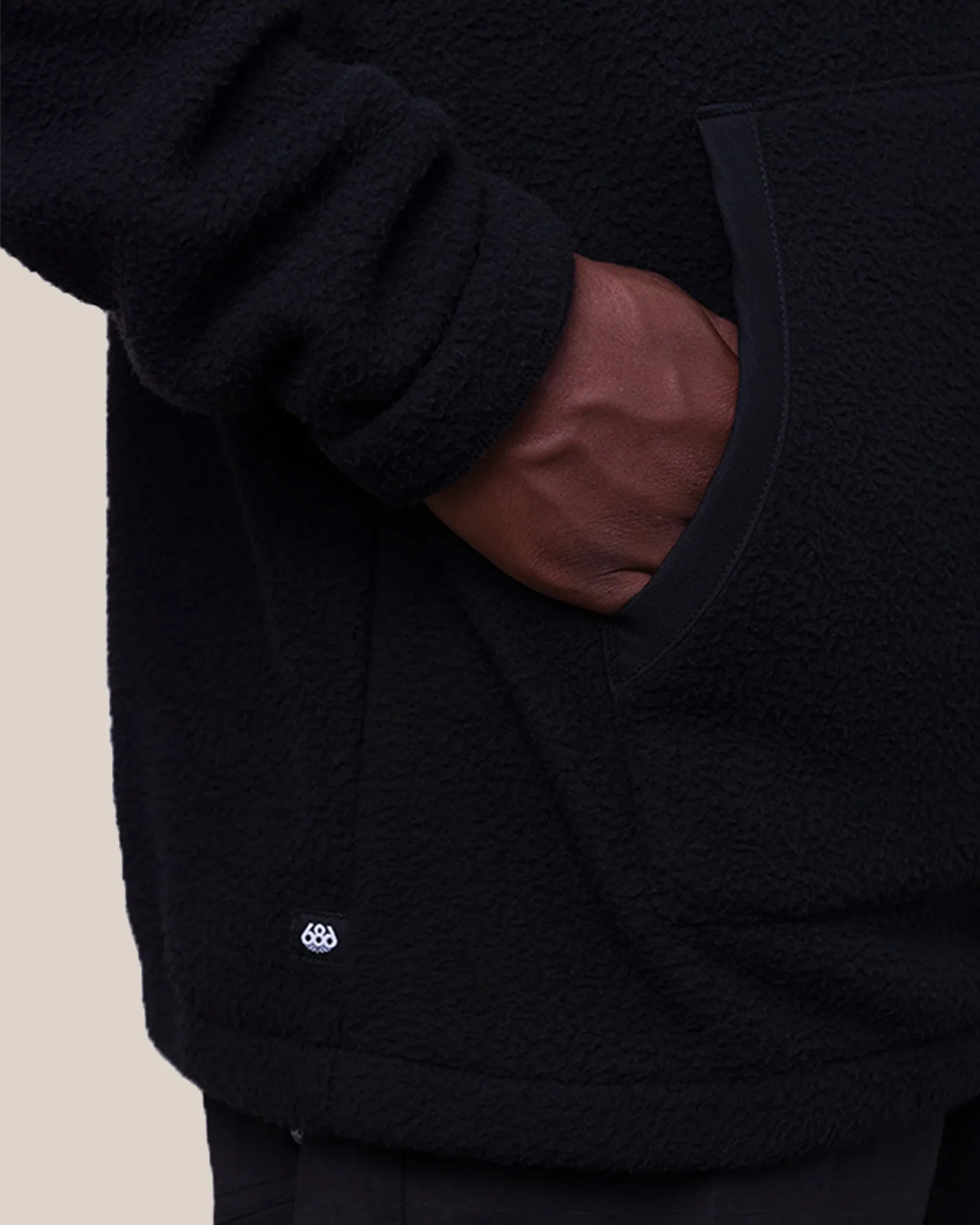 Men's Buttermilk Sherpa Fleece Pullover Hoodie - Image 3