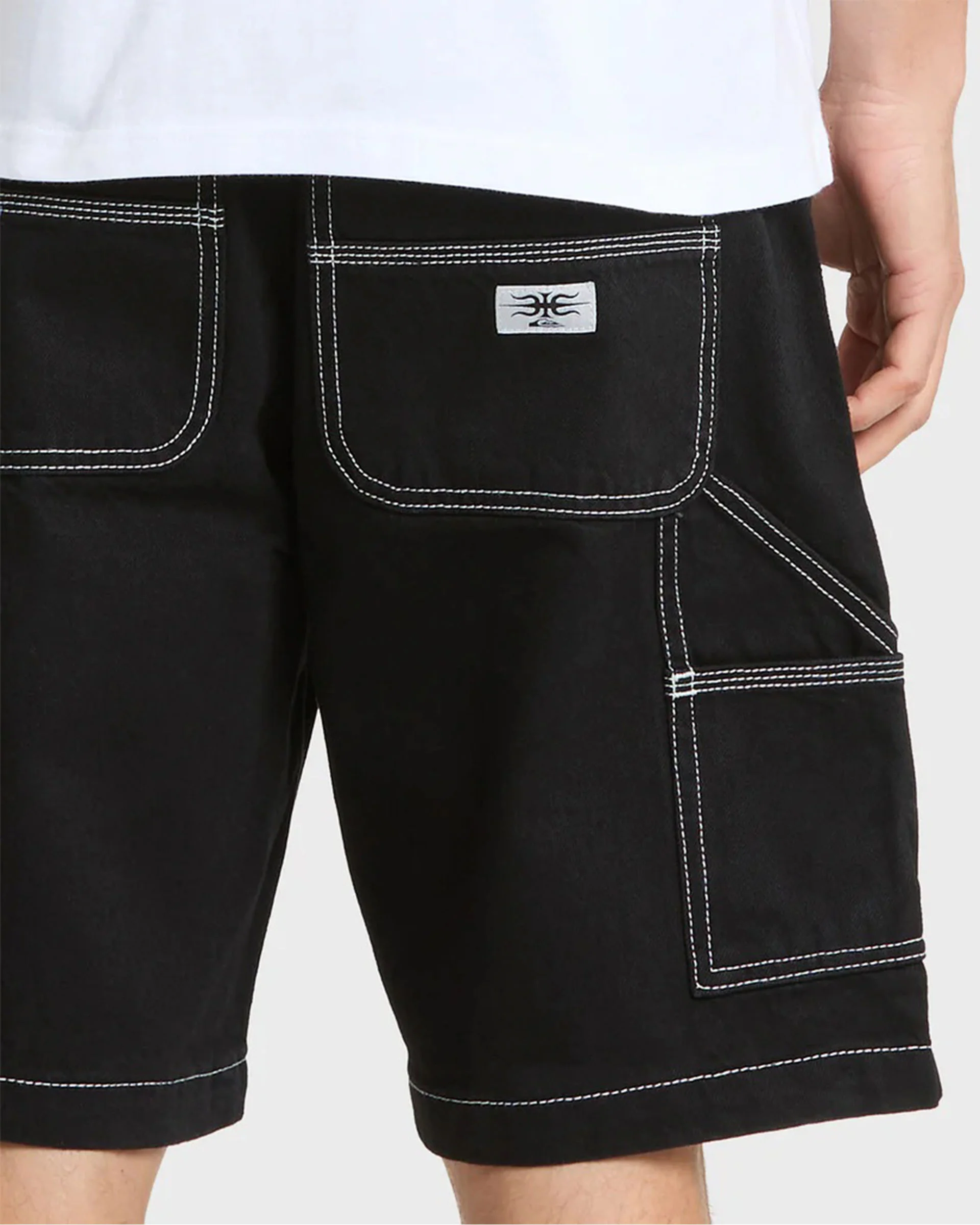 Mercury Carpenter Denim Shorts - Black - Image 3