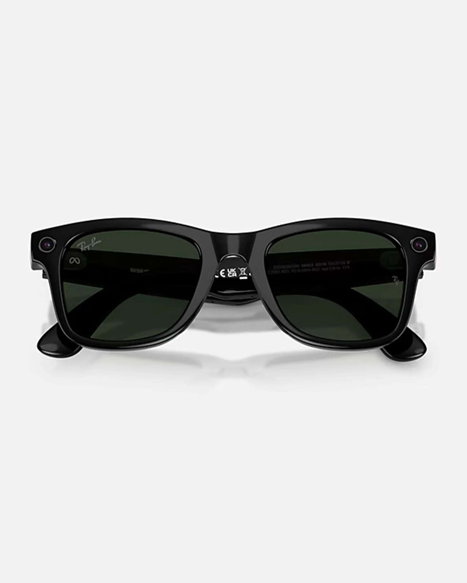 Meta Wayfarer Gen 2 Sunglasses - Shiny Black/Clear Graphite Green Transitions - Image 3