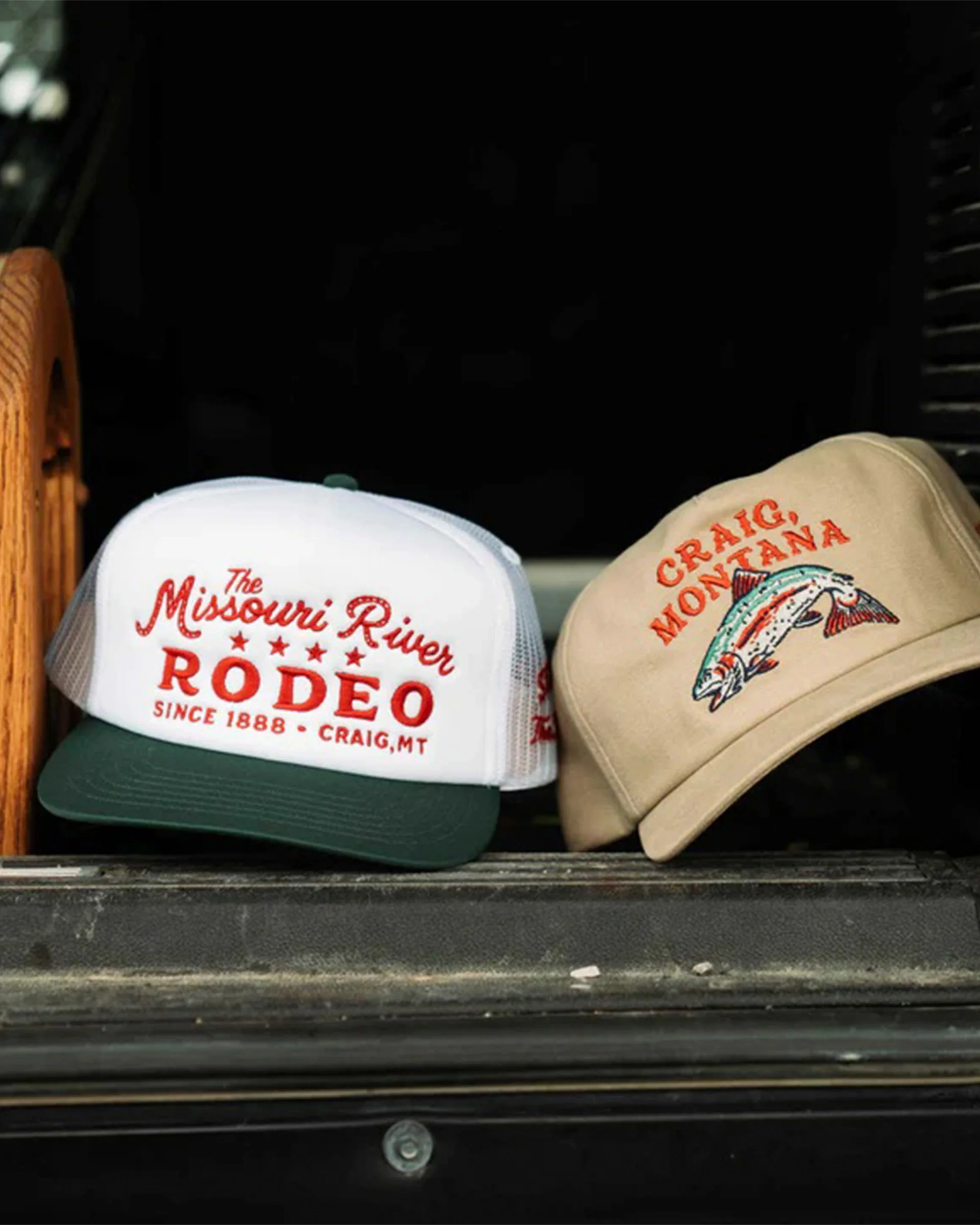 Missouri River Rodeo Hat - White/Green - Image 2