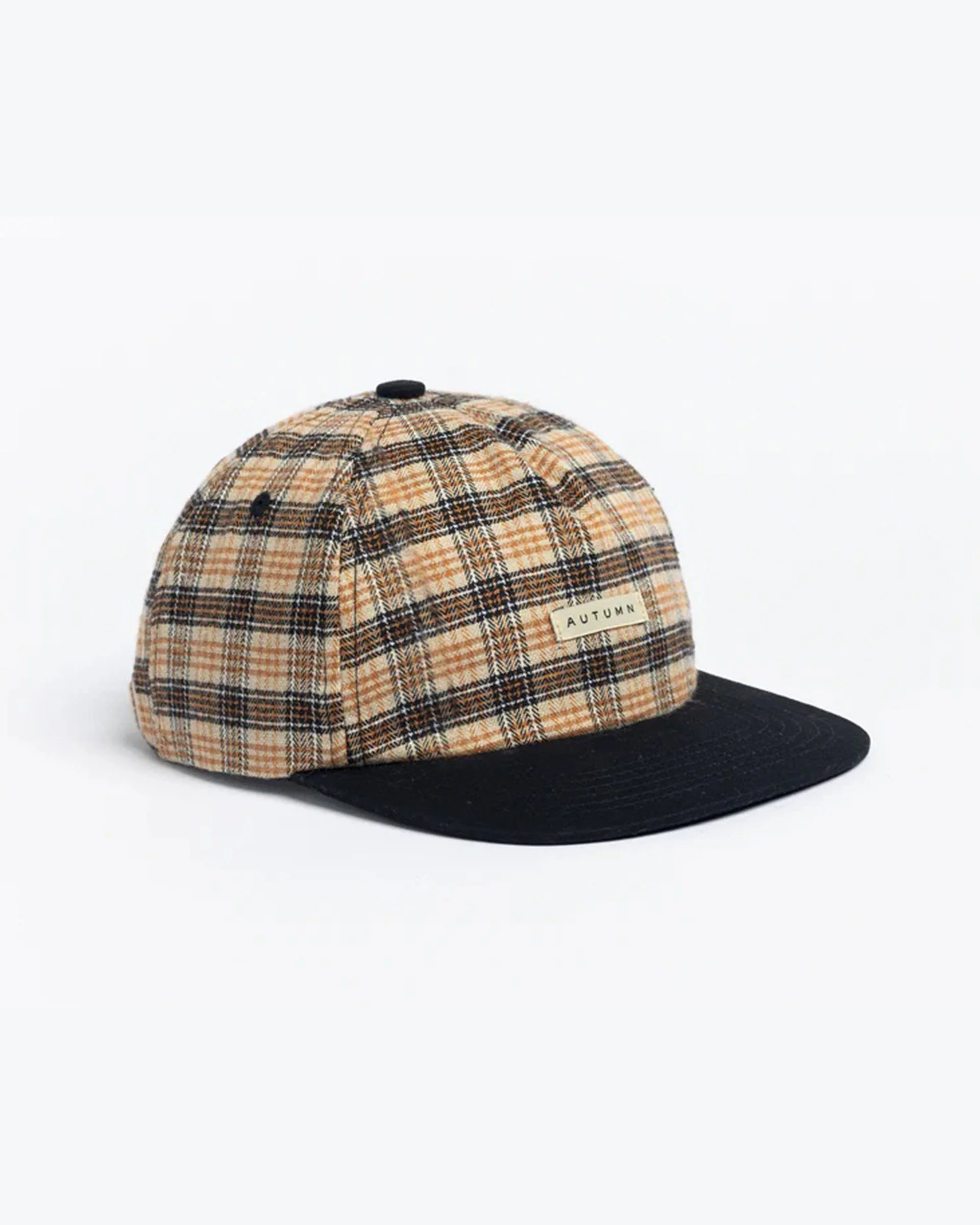 Mixed 5 Panel Snapback Hat - Plaid