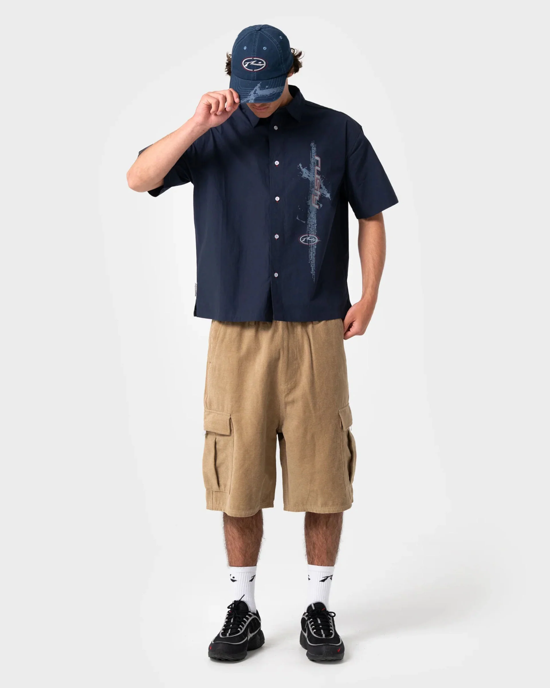 Morning Glory 6 Panel Cap - Navy - Image 3