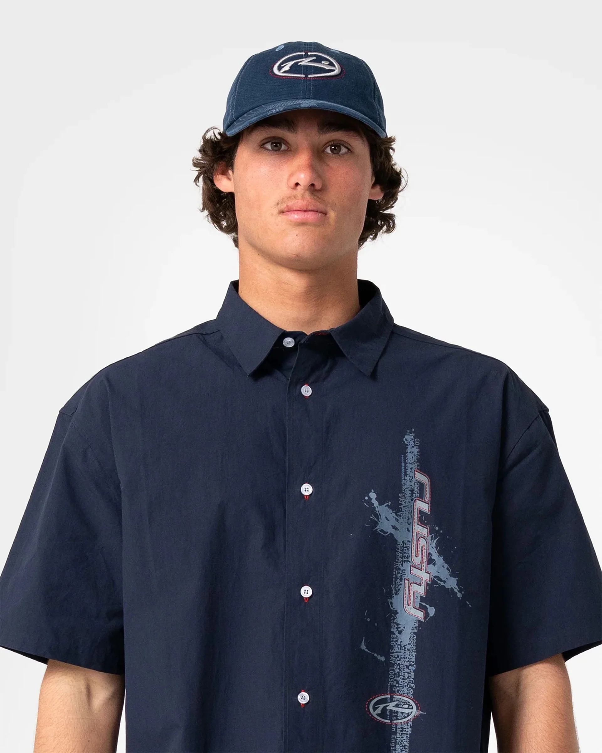 Morning Glory 6 Panel Cap - Navy - Image 5