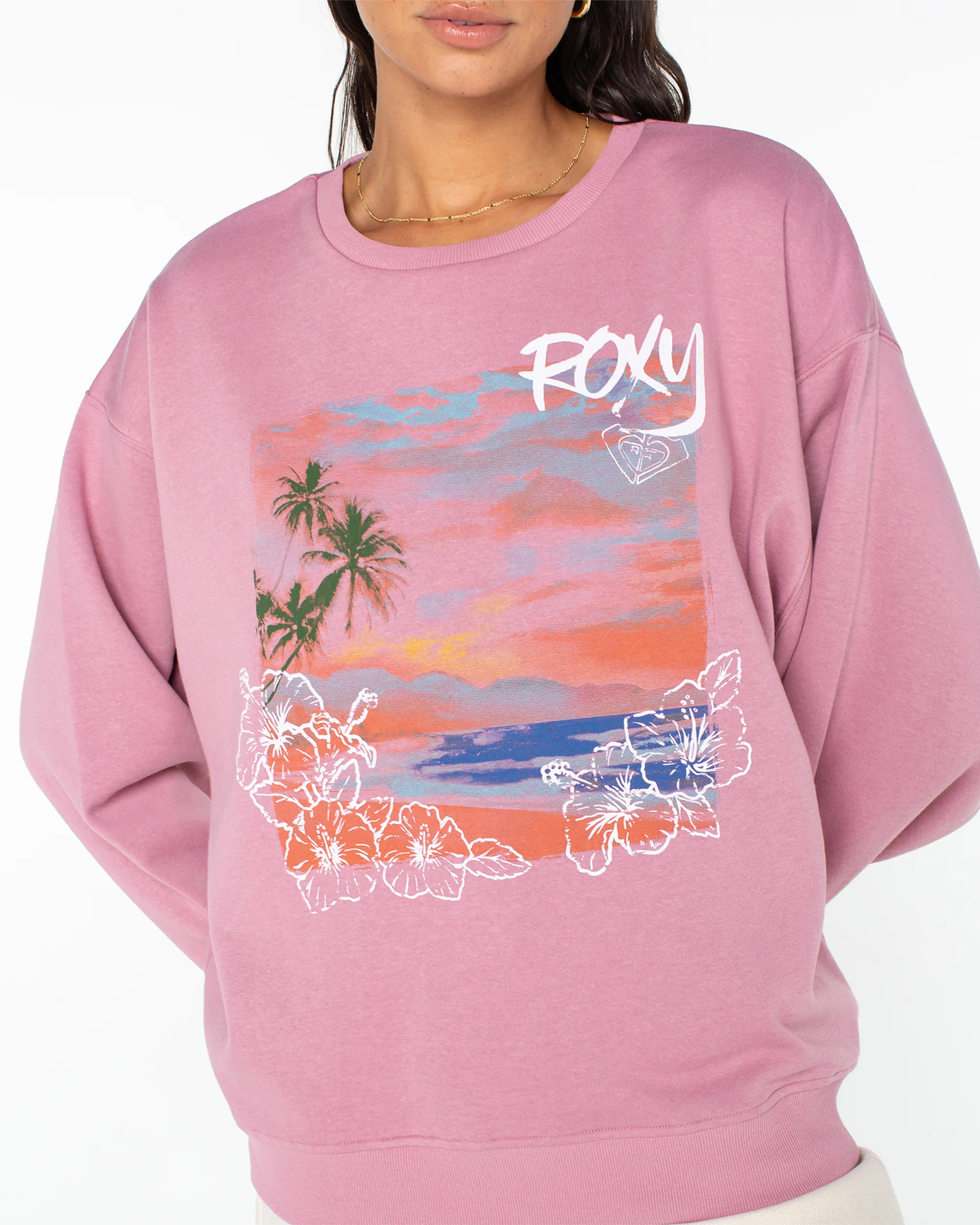 Morning Hike Crewneck - Lilas Beach Collage - Image 2