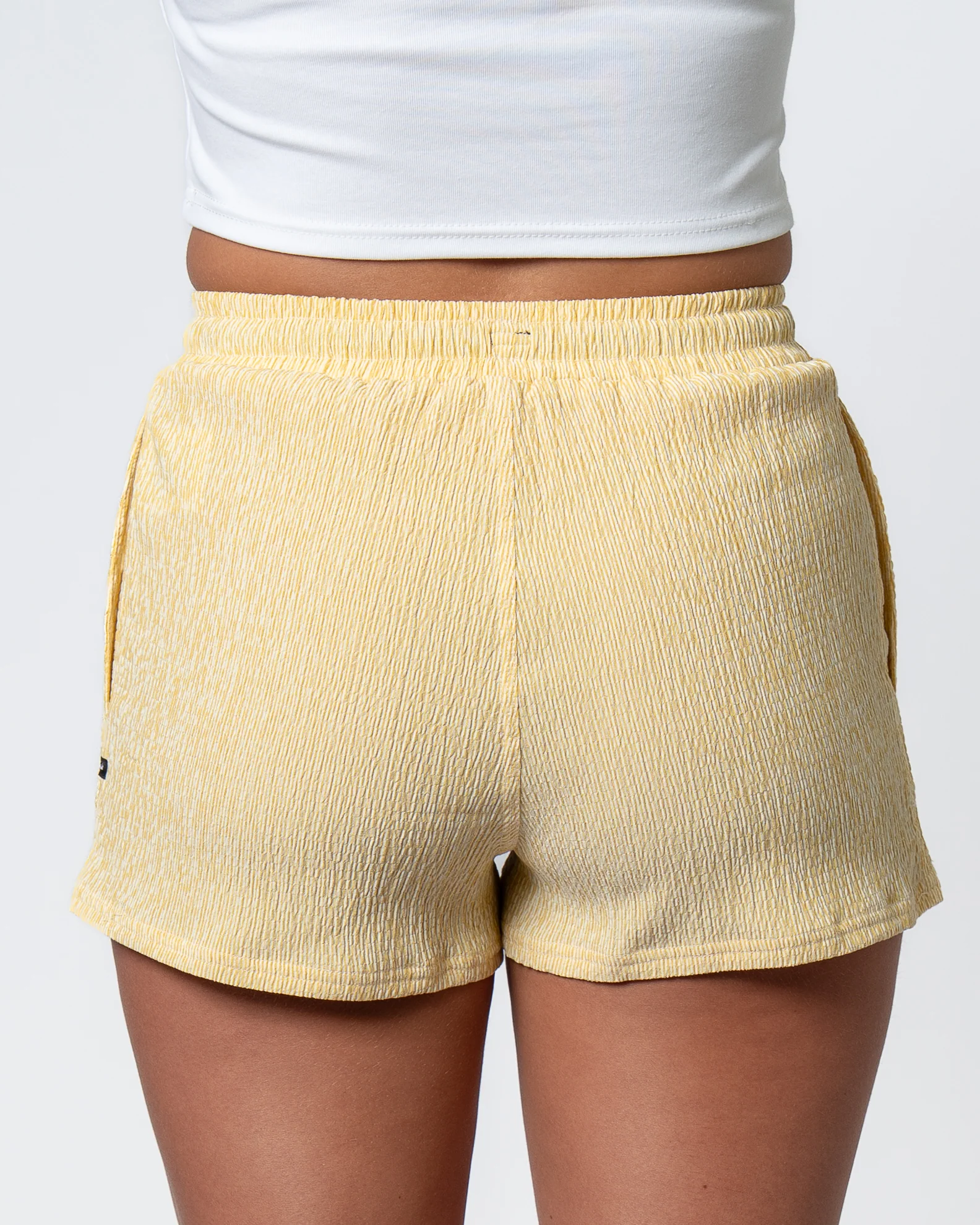 Myrtle Seersucker Shorts - Yellow - Image 2