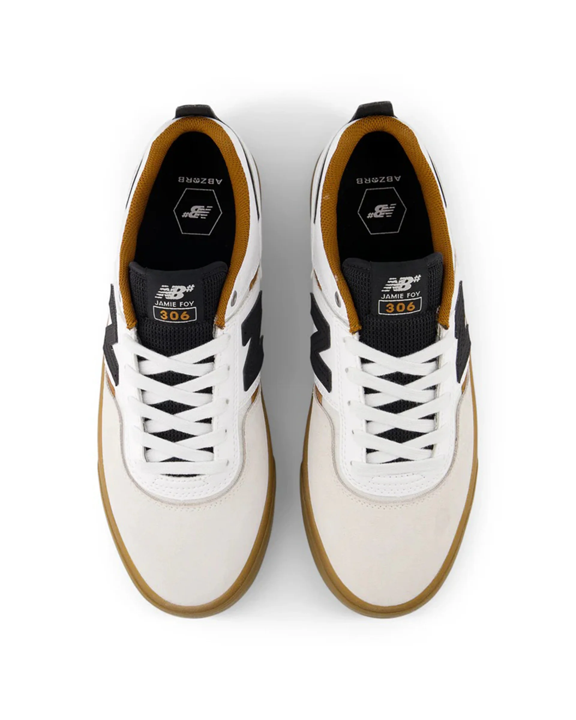 NB Numeric Jamie Foy 306 Shoe - Sea Salt/Gum - Image 2